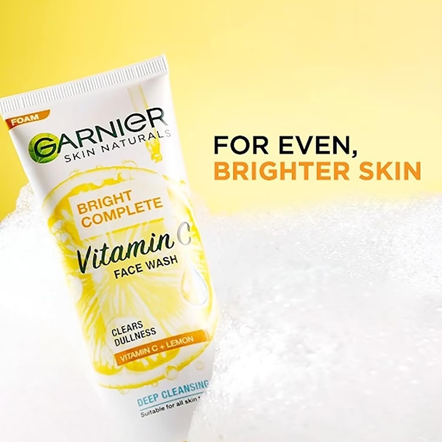 Garnier Skin Naturals Anti-Aging Cream 18g + Bright Complete Vitamin C UV Serum 23g + Vitamin C Foam Face Wash 100g - 3-Piece Skincare Set for Wrinkles, Moisturizing & Brightening | Day & Night Routine, Anti-Aging Care, Glowing Skin Treatment