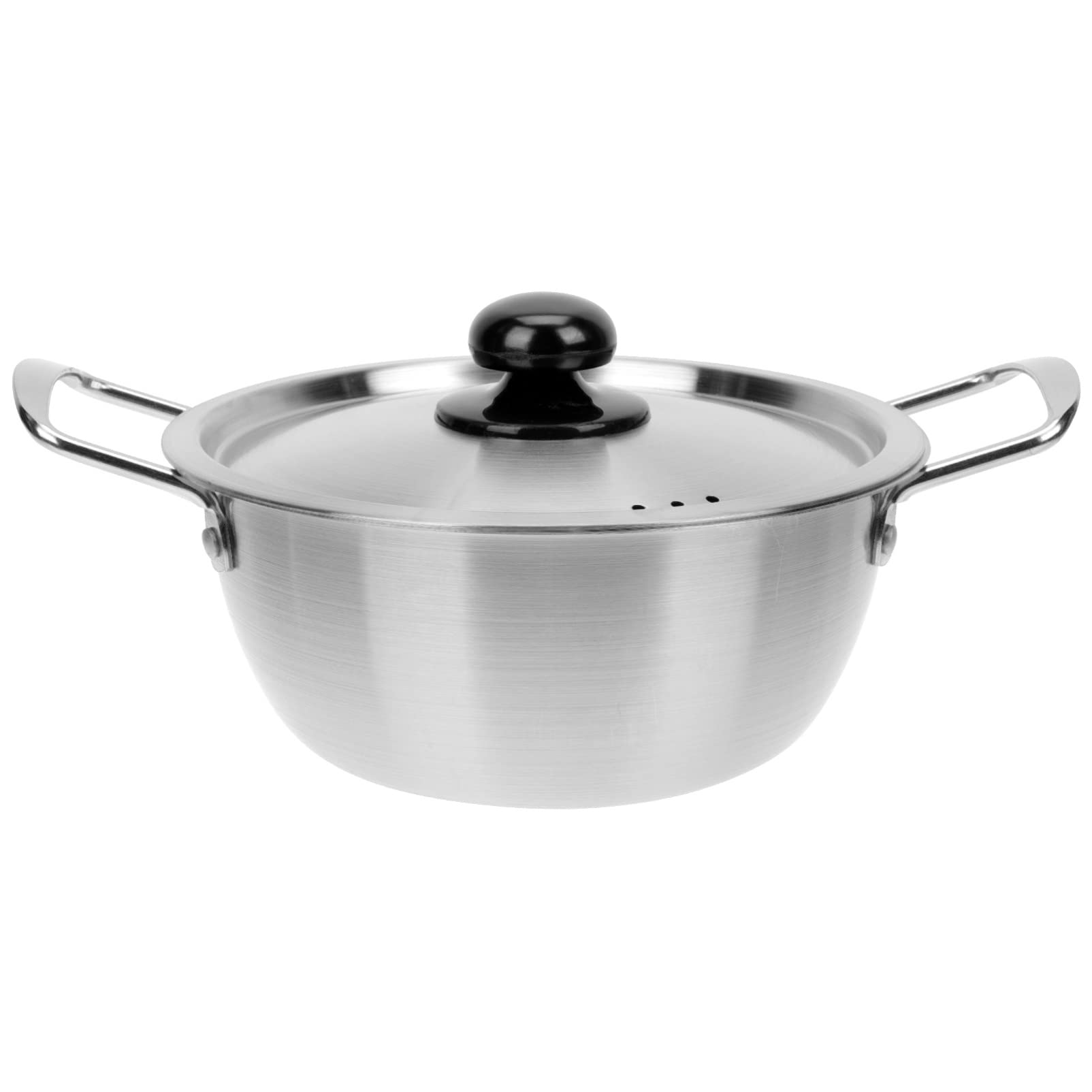 ERINGOGO 16cm Stainless Steel Korean Ramen Noodle Pot with Lid - Nonstick Soup Cooking Pot, Small Pasta Saucepan for Induction & Stovetop - Perfect for Camping, Dorm Cooking & Asian Cuisine
