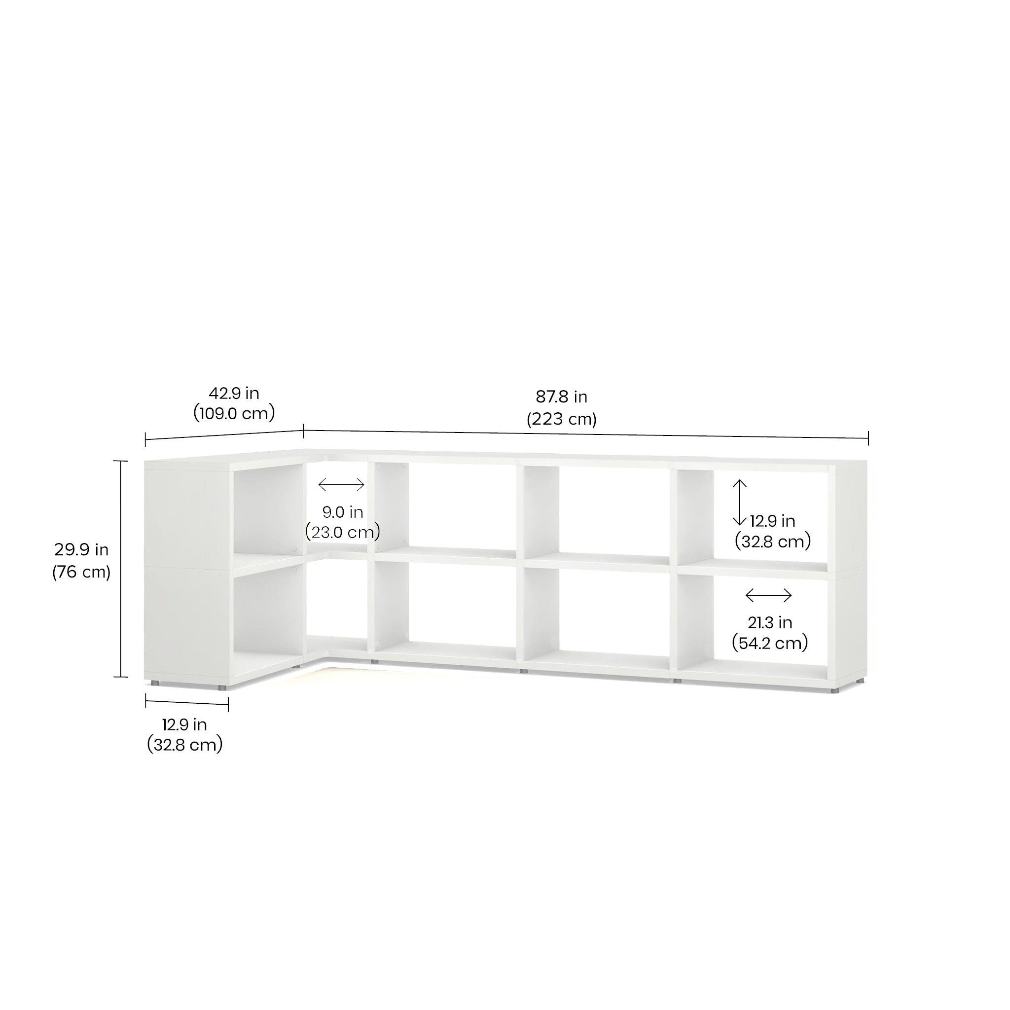 BOON Cube Storage Shelf - 5x2 Rectangular Organizer for Home & Office - Perfect for Kids Toys, Books, and Clutter-Free Spaces