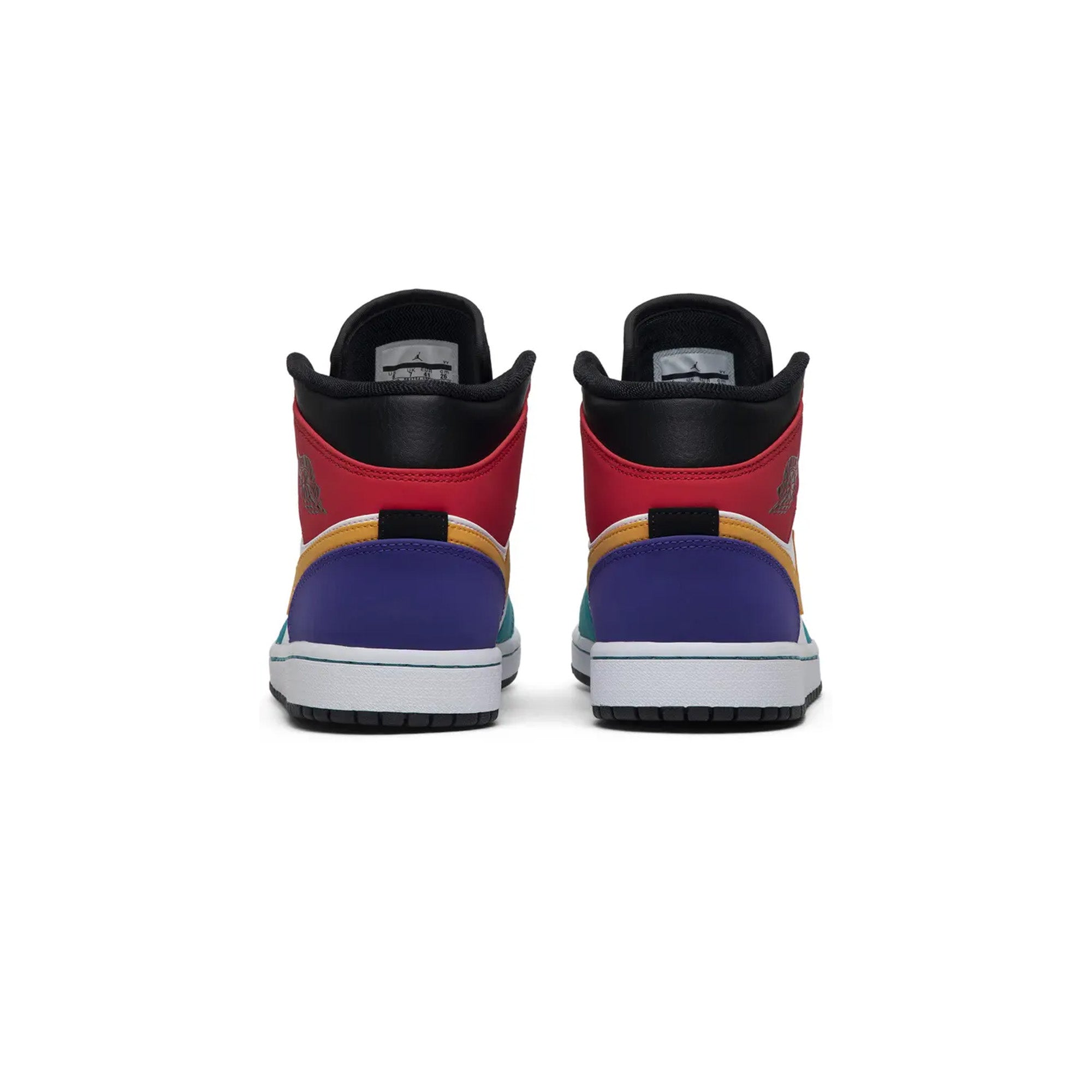 Air Jordan 1 Mid 'Bred Multi-Color' Basketball Shoes - Men's High-Top Sneakers for Streetwear & Casual Style | Perfect for Basketball, Gym & Everyday Wear