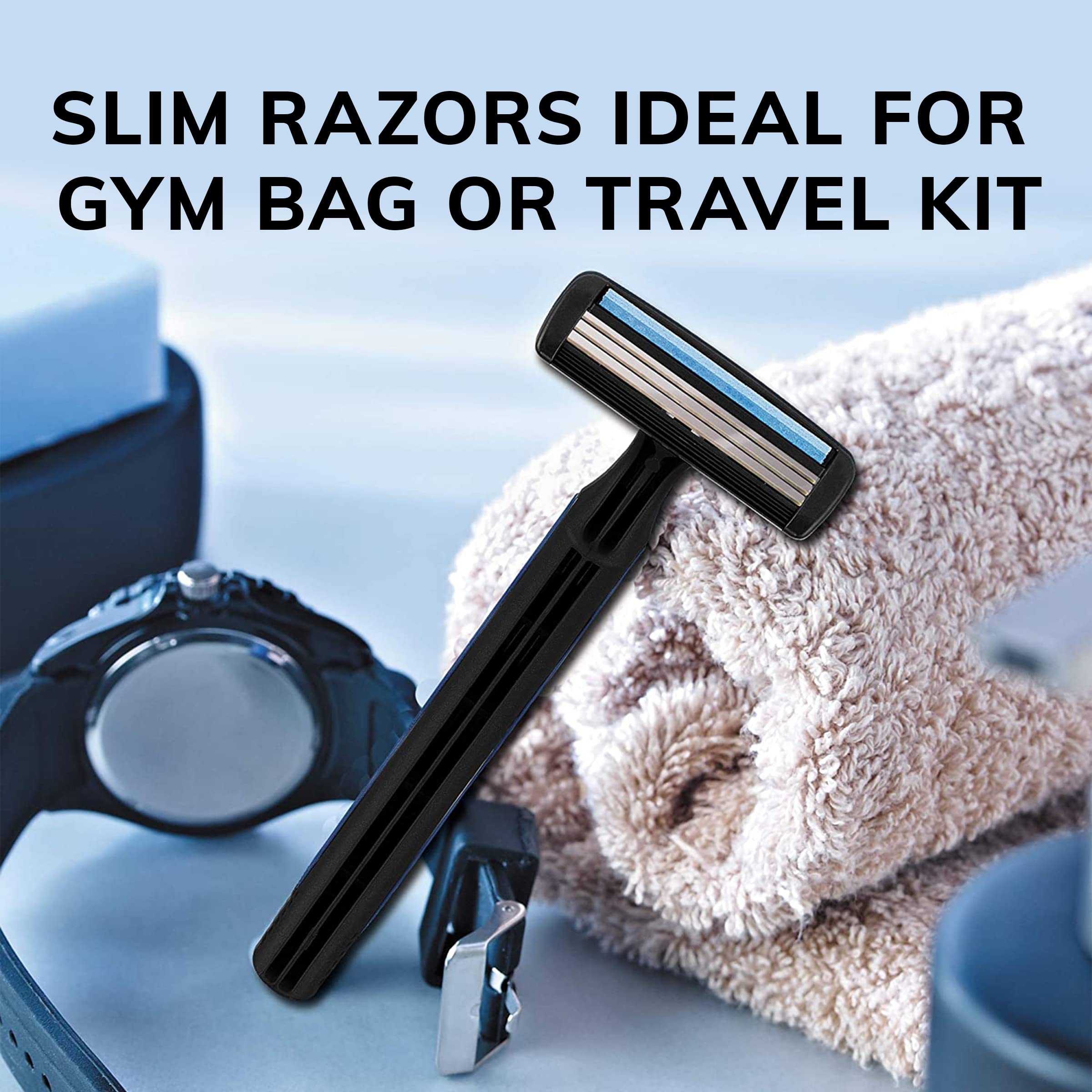 BIC Comfort 3 Disposable Razors for Men - 24 Count, Long-Lasting 3-Blade Shaving Razors for Smooth & Comfortable Shave - Ideal for Travel, Gym & Daily Grooming Routine