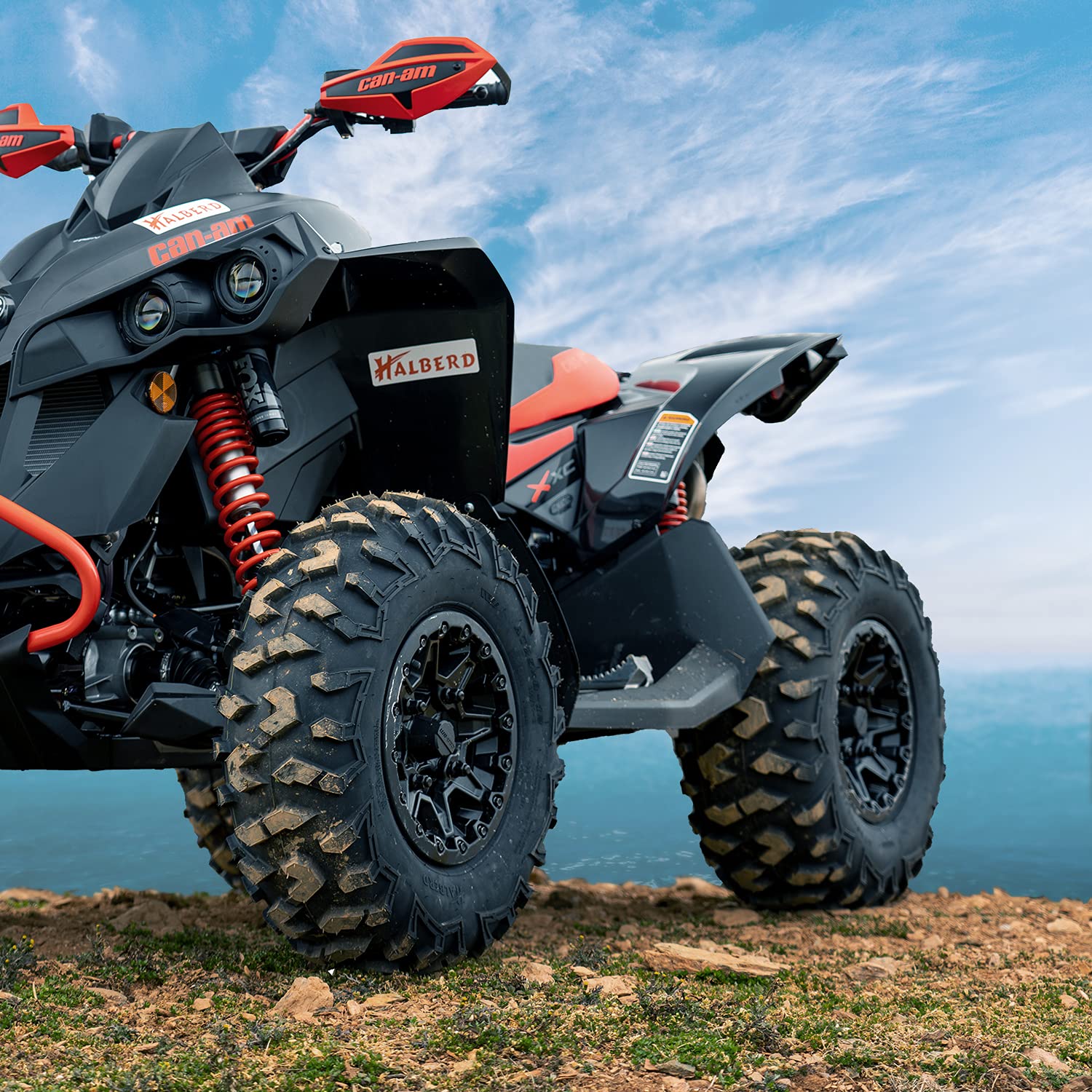 HALBERD 6-Ply ATV Tires 27x11-12 - 6PR All-Terrain Off-Road Tires for ATV/UTV - 20mm Deep Tread for Trail, Sand & Mud (Pack of 1, Tubeless) - Perfect for Off-Roading, Hunting & Farm Work