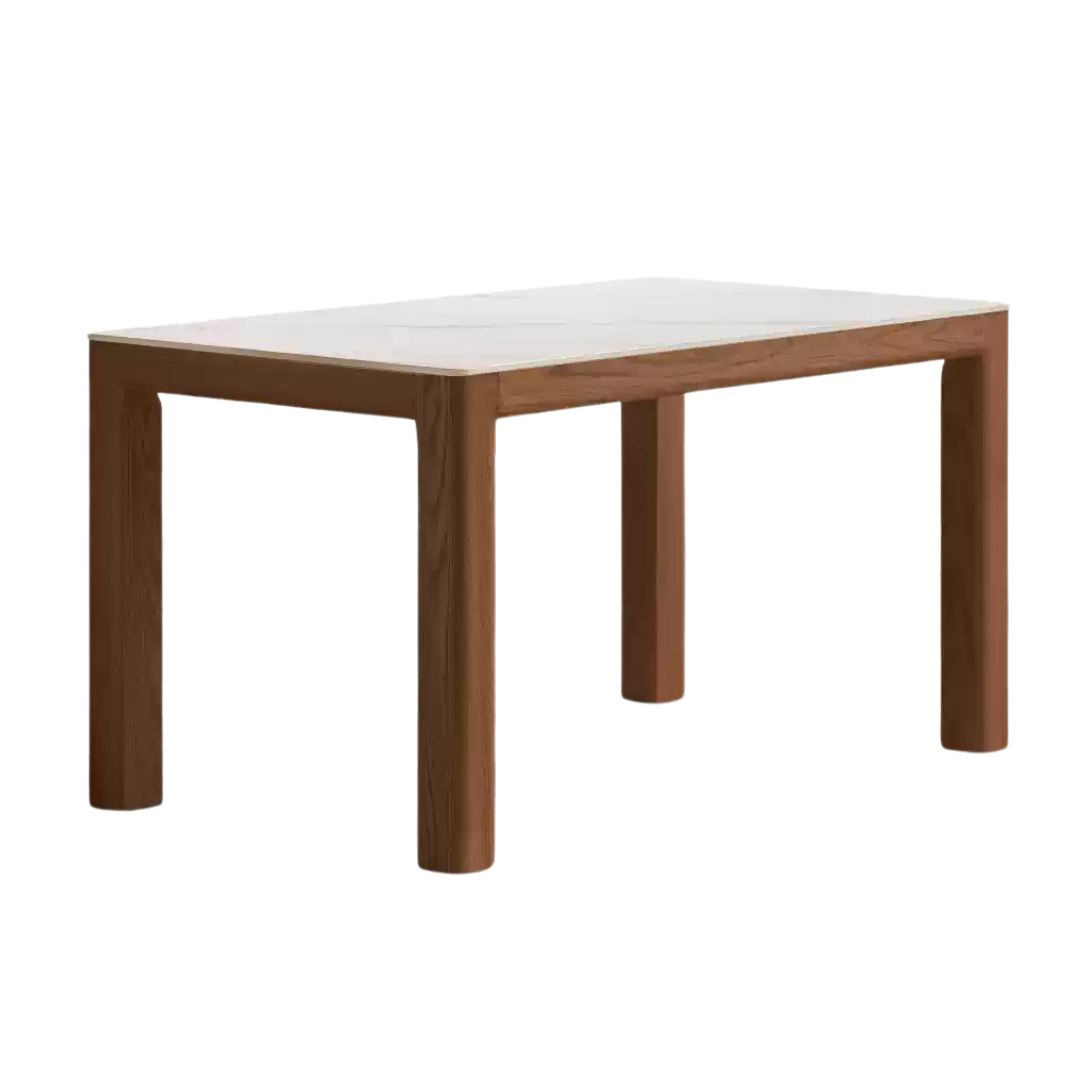 Solid Oak Wood Dining Table - Simple Modern Design for Kitchen, Dining Room & Small Spaces