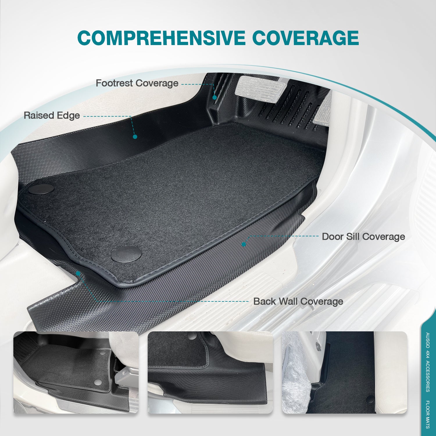 Premium Double Layer All-Weather Car Floor Mats for Nissan Patrol GU Y61 (1997-2015) - Heavy Duty Protection for Off-Road, Daily Commute & Family Road Trips