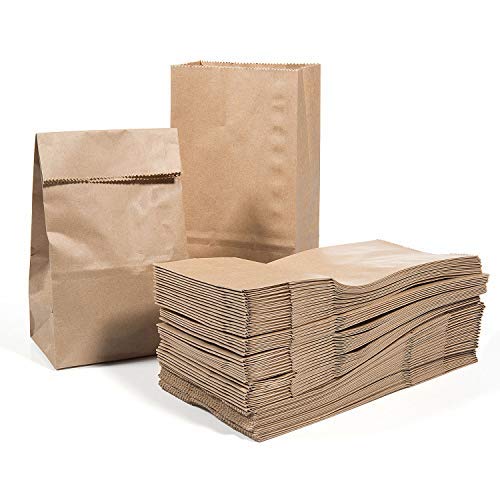 **Eco-Friendly Kraft Paper Lunch Bags - 500 Pack (6LB, Brown) - Durable & Reusable Grocery Bags for School, Office, Picnics & Takeout**