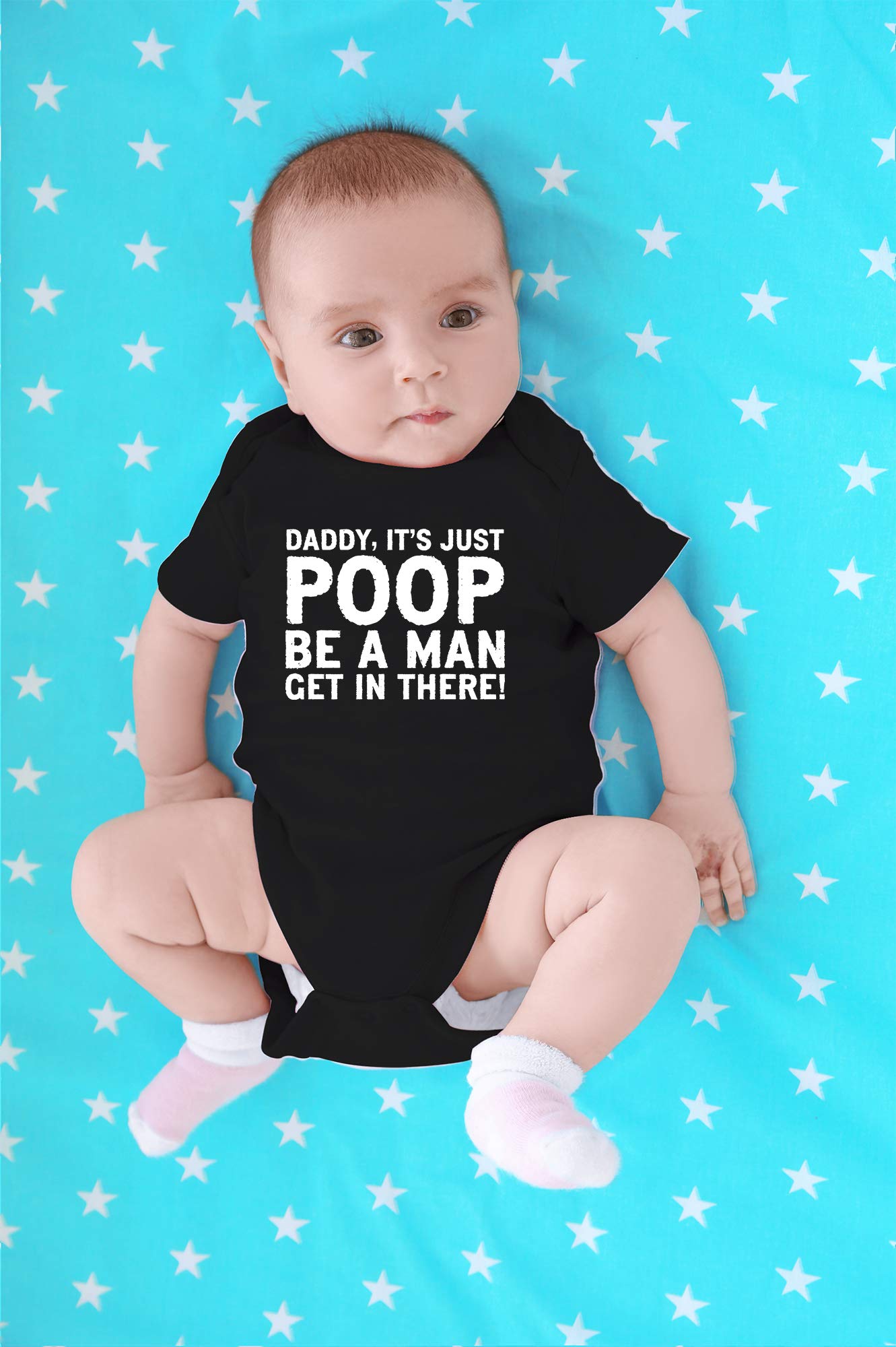 Funny Baby Bodysuit - 'Daddy, It's Just Poop' Newborn Outfit for Boys & Girls | Soft Cotton Infant Onesie | Perfect for Playtime & Photo Shoots