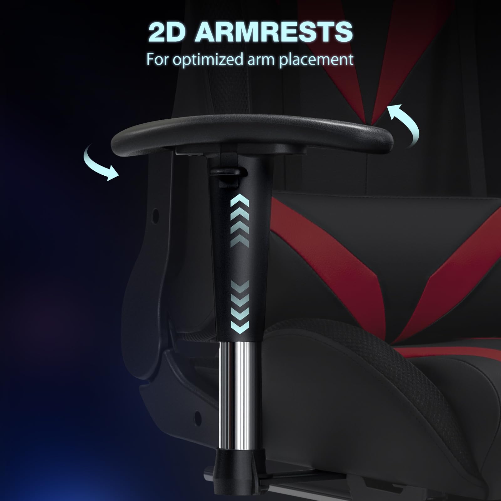 HOFFREE RGB Gaming Chair with Bluetooth Speakers, Massage & LED Lights - Ergonomic Racing Gamer Chair with Footrest, High Back Computer Desk Chair for PC Gaming (Red & Black) - Perfect for Esports, Streaming & Home Office Setup