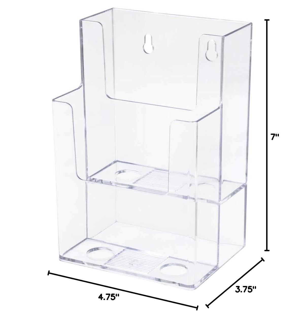 2-Tier Brochure Holder Wall Mount or Countertop Display - 4