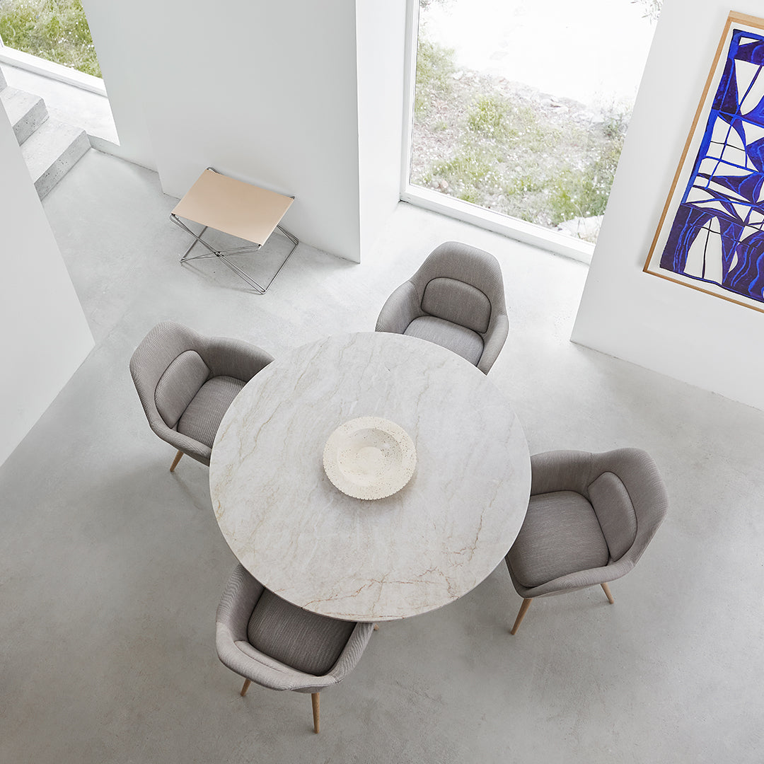 Premium Round Dining Table Set - Modern Wooden Kitchen Table for 4-6 People - Perfect for Family Dinners, Entertaining Guests & Small Space Dining Rooms