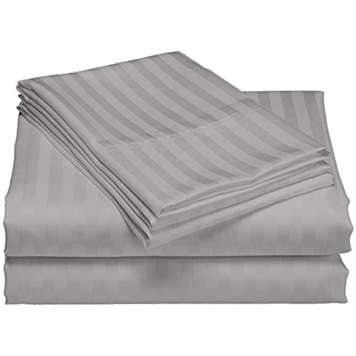 Luxury 600-Thread-Count 100% Egyptian Cotton Twin Sheet Set - 4-Piece Bedding with Sateen Weave & Deep Pocket (Fits 10