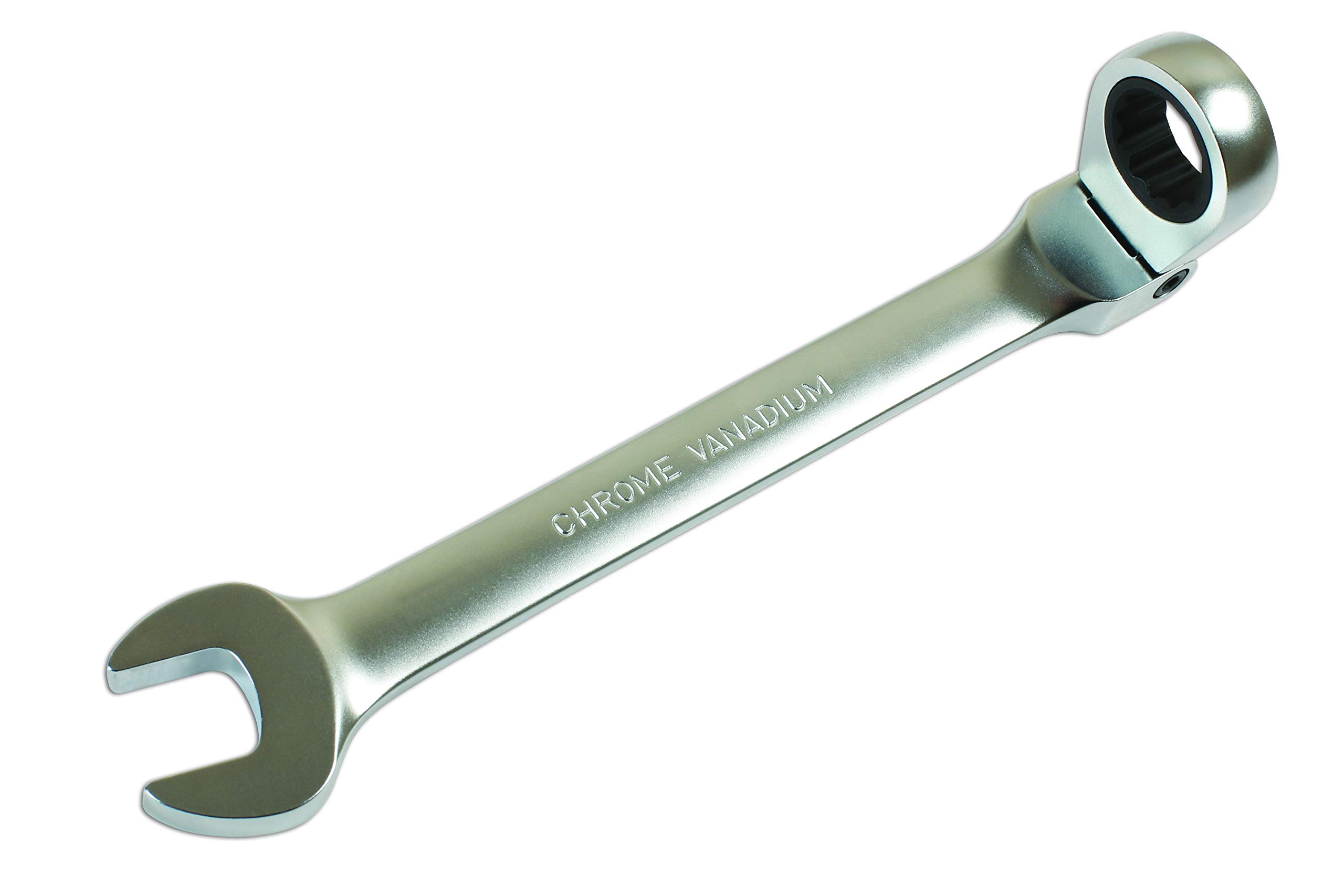Laser 7350 Flexi-Head Ratchet Ring Spanner Set - Professional Mechanics Tool Kit for Automotive Repair & DIY Projects - Perfect for Tight Spaces & Hard-to-Reach Bolts
