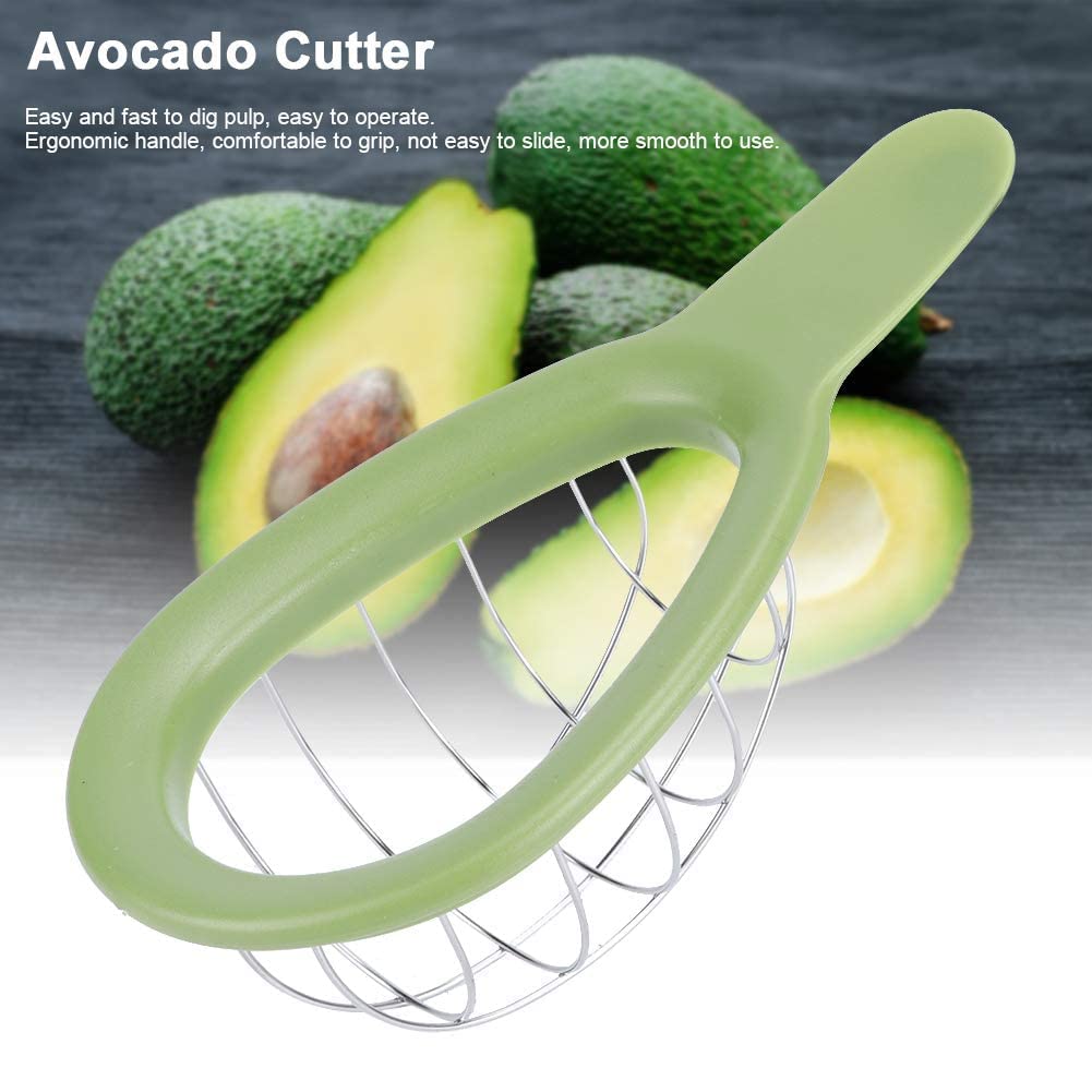 Premium Stainless Steel Avocado Cutter & Slicer Set (2-Pack) - Multi-Functional Fruit Tool for Cubing, Dicing & Separating Avocados, Melons & More - Perfect Kitchen Gadget for Salads, Smoothies & Healthy Snacks