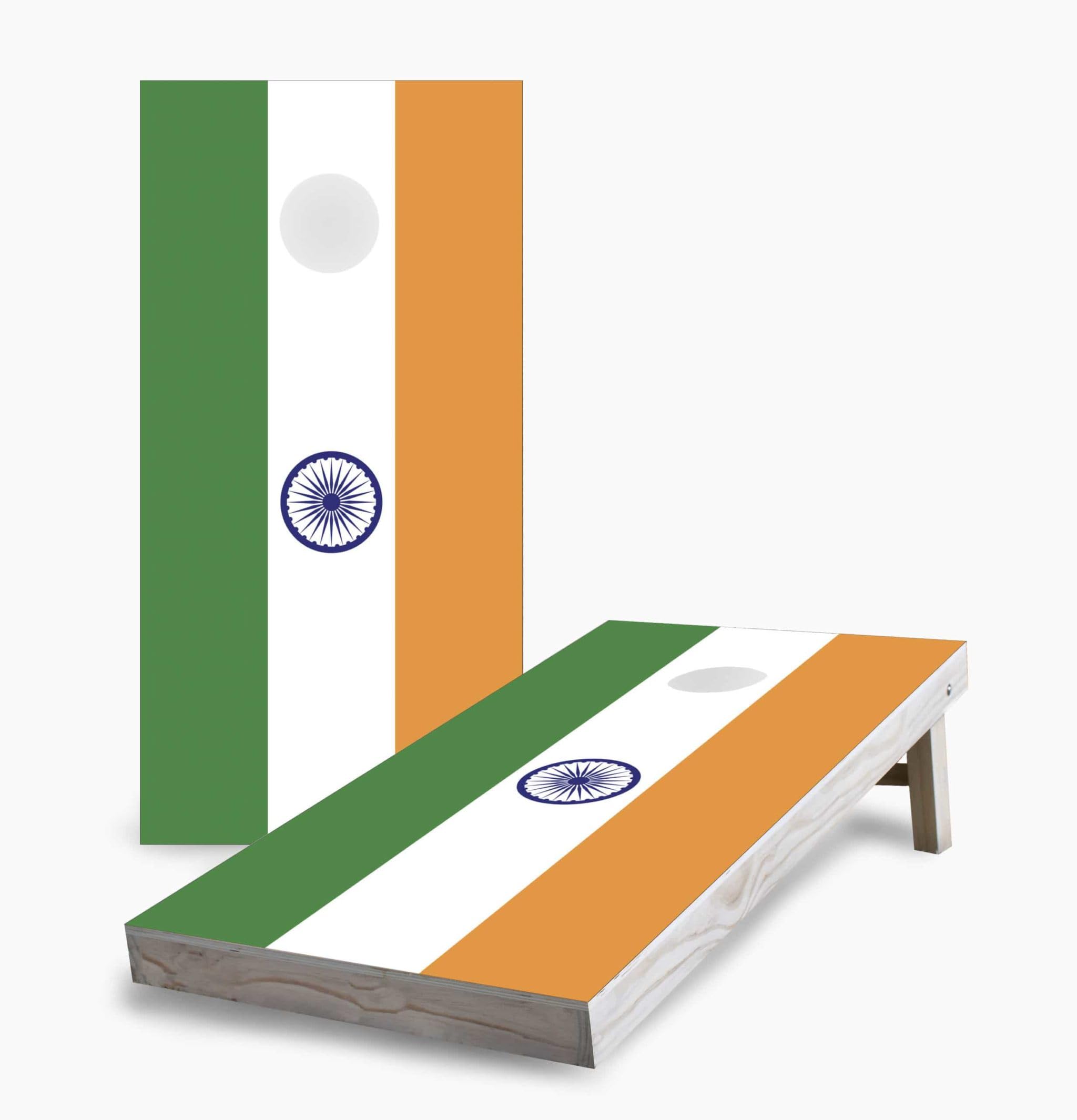 Indian Flag Corn Hole Board Game Set - 2 Boards, 8 Bags & Accessories for Outdoor Parties, Tailgating & Backyard Fun