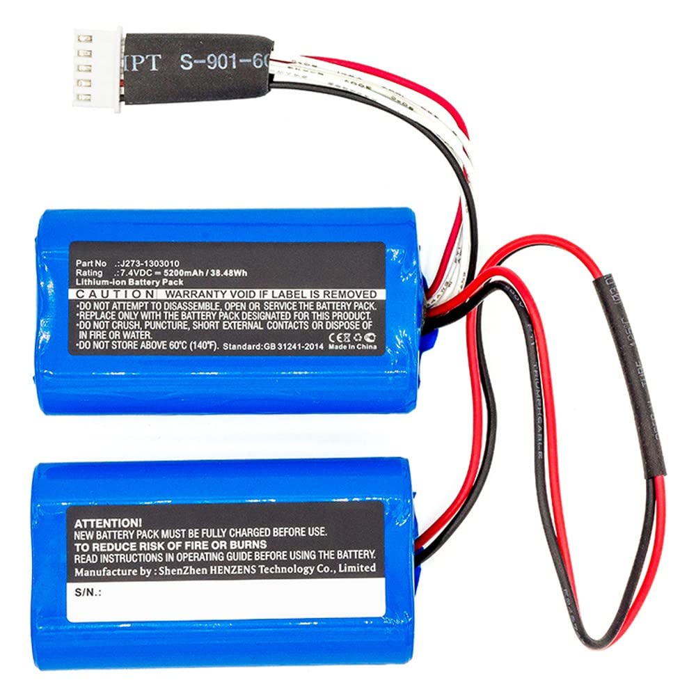 Synergy Digital Replacement Battery for Beats J273/ICR18650NH Speaker - 7.4V 5200mAh Li-ion High Capacity Battery (Compatible with J273-1303010) | Perfect for Outdoor Parties, Home Audio & Portable Speaker Power