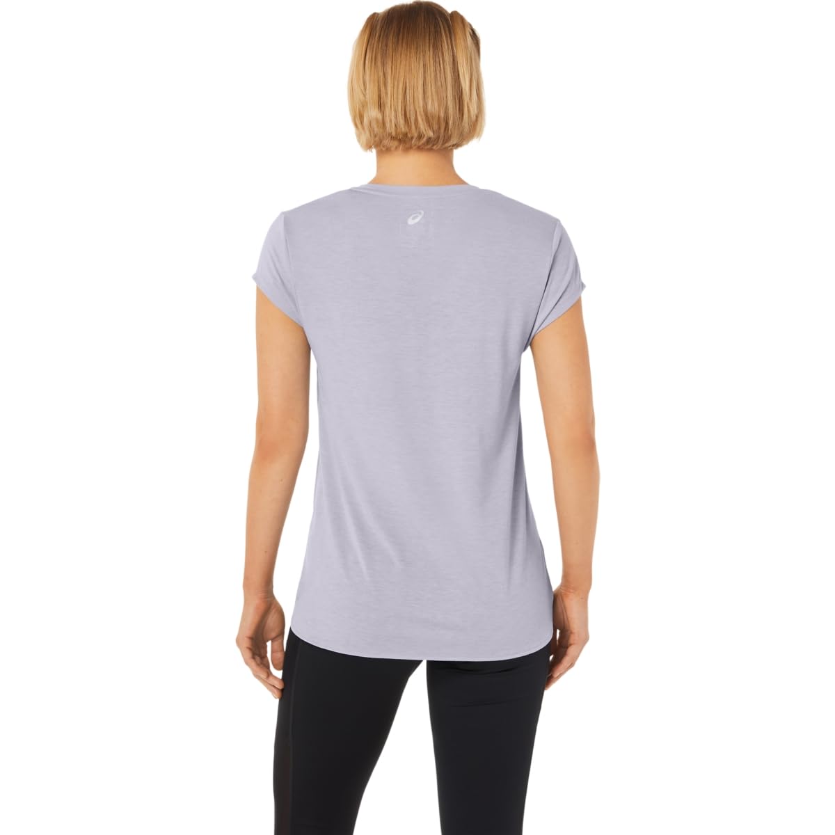 ASICS Women's Heather V-Neck Athletic Top - Lightweight Moisture-Wicking Workout Shirt for Running, Yoga & Gym - Comfortable Breathable Activewear