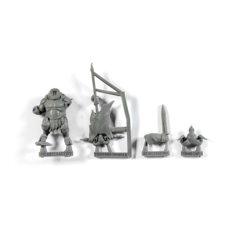 AK Interactive AK11779 Carlos Tobes Signature Set - 14 High-Quality Model Paint Colors & Figure for Miniature Painting | Perfect for Warhammer, D&D, and Scale Models