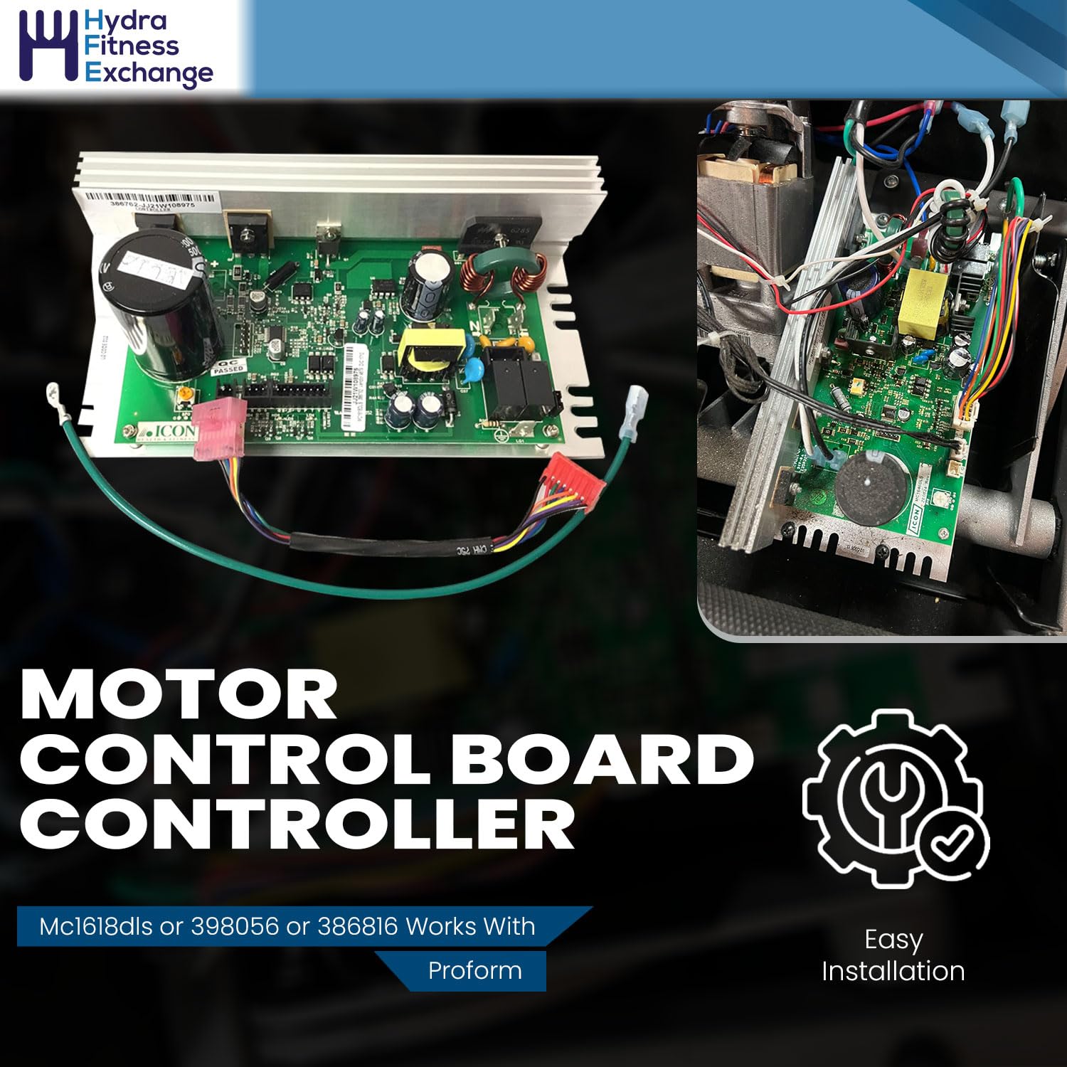 Proform Nordictrack Treadmill Motor Control Board MC1618DLS (Replaces 398056, 386816) - Compatible with Proform & Nordictrack Treadmills for Smooth Operation & Performance