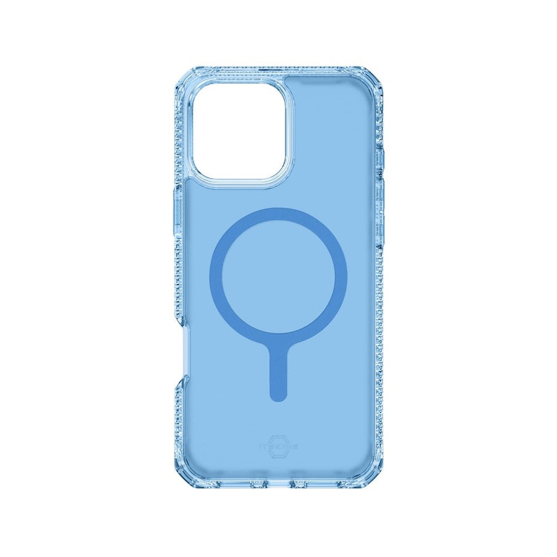 iTSKINS Hybrid Rugged Case for iPhone 16 Pro - Blue | Shockproof Protective Cover with Screen Protector | Perfect for Outdoor, Travel & Daily Use