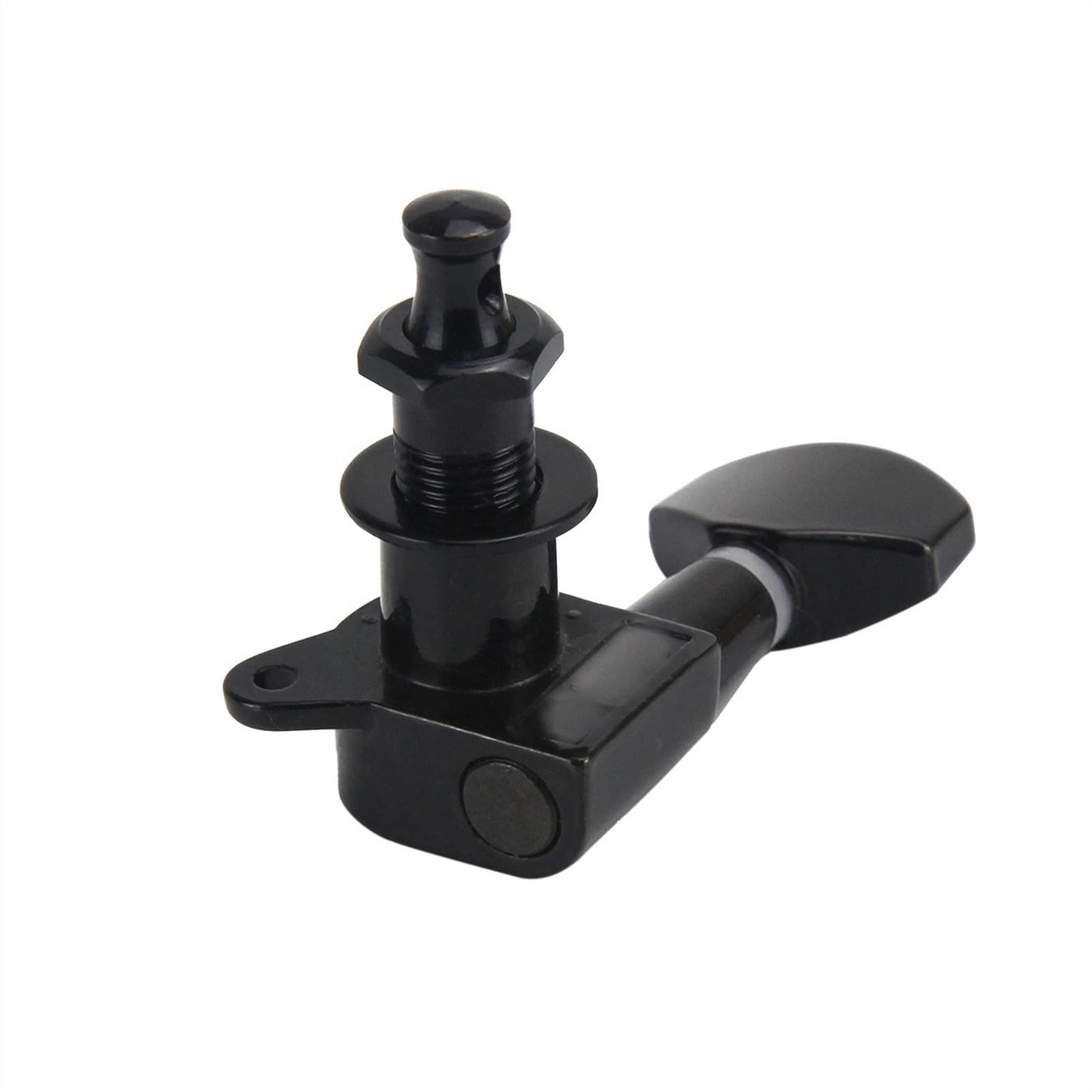 6R Guitar Tuning Pegs Set - 15:1 Gear Ratio Machine Heads Tuners for Right-Handed Guitars (Black) - Perfect for Guitar Maintenance & String Replacement