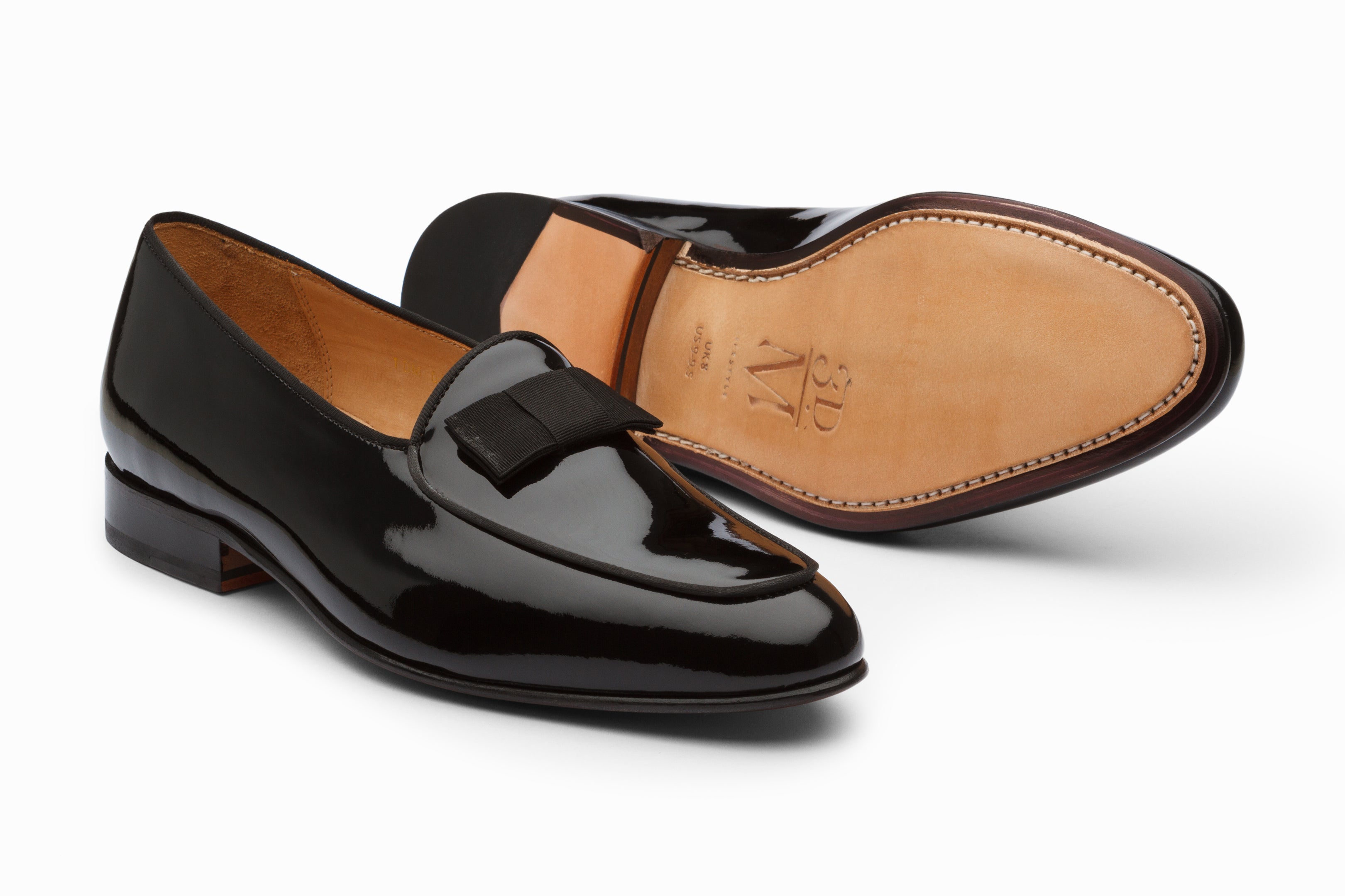 Elegant Black Patent Leather Formal Pumps with Grosgrain Bow - Perfect for Weddings, Office Wear & Evening Events