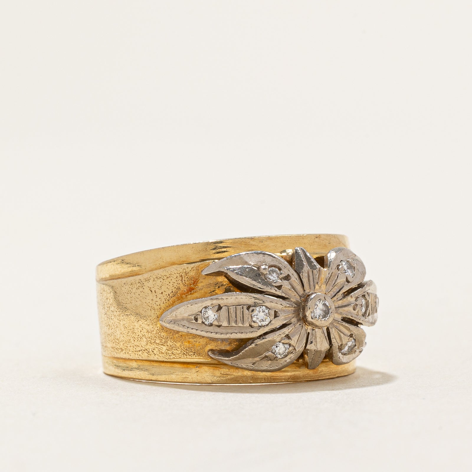 Vintage 1981 Soviet Hallmarked Diamond Ring - 0.05ctw Diamond, Size 6.75 - Elegant Antique Jewelry for Women, Perfect Gift for Anniversary & Special Occasions