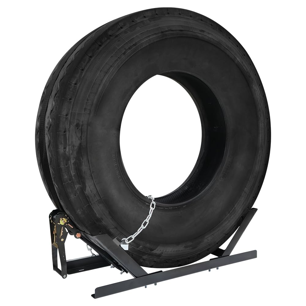 Heavy Duty Semi-Truck Spare Tire Carrier - Secure & Easy Mount Spare Wheel Holder for Commercial Trucks | Roadside Emergency & Long Haul Travel Essential