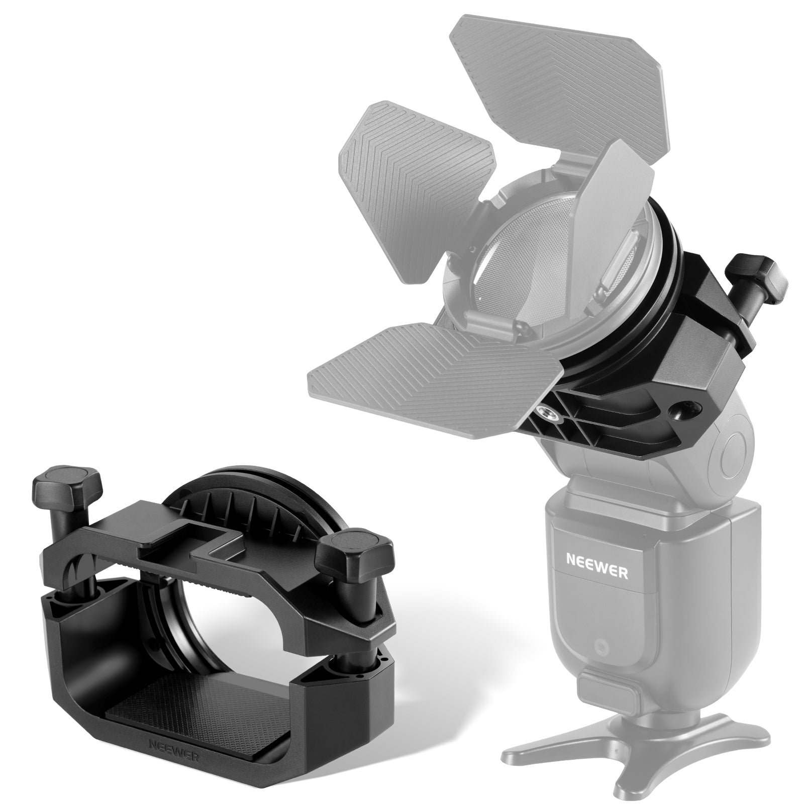 NEEWER SFR1 Square Speedlite Flash Head Mount Adapter for Canon Nikon Sony DSLR Cameras - Perfect for Studio Photography, Portrait & Event Shooting