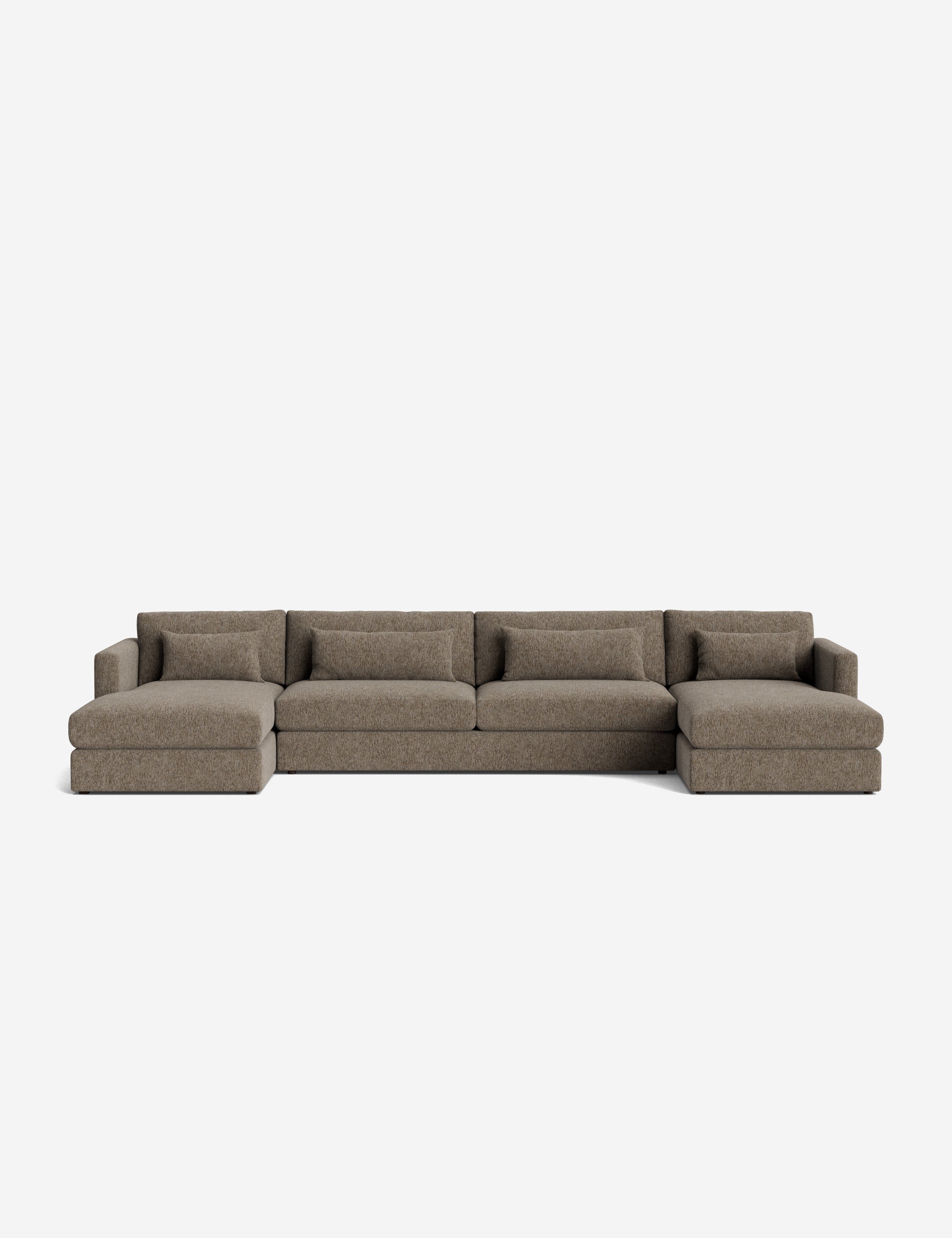 Durham U-Shaped Sectional Sofa - Modern L-Shaped Couch for Living Room, Family Room & Home Theater | Comfortable Fabric Sofa Set with Reversible Chaise