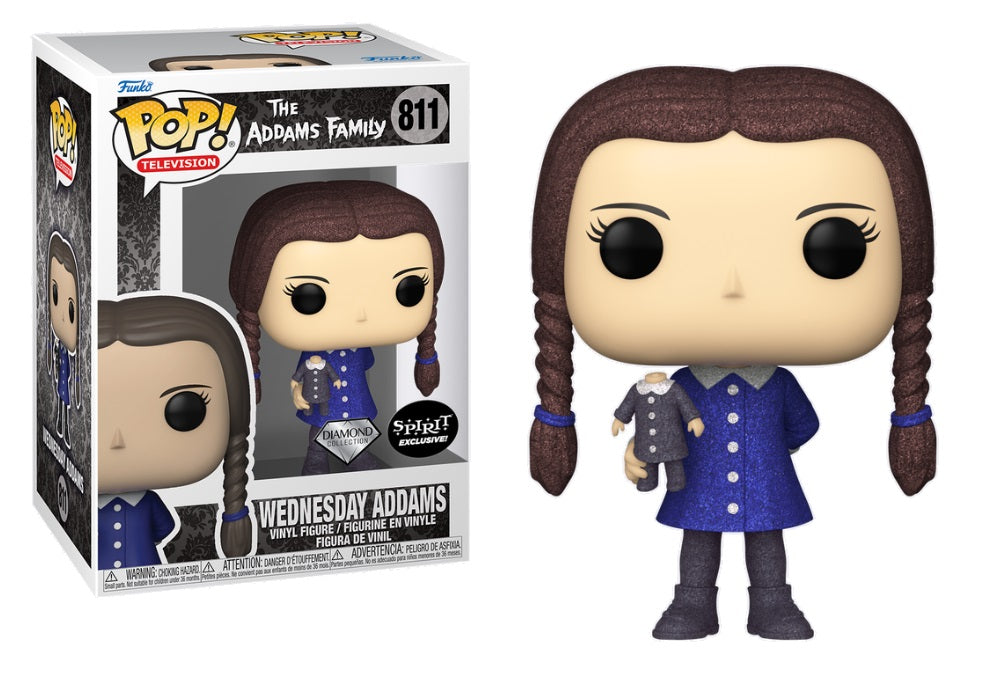 The Addams Family Wednesday Doll Diamond Spirit Pop Vinyl Figure - Collectible Funko Pop! for Halloween Decor, Movie Fans & Gift Giving