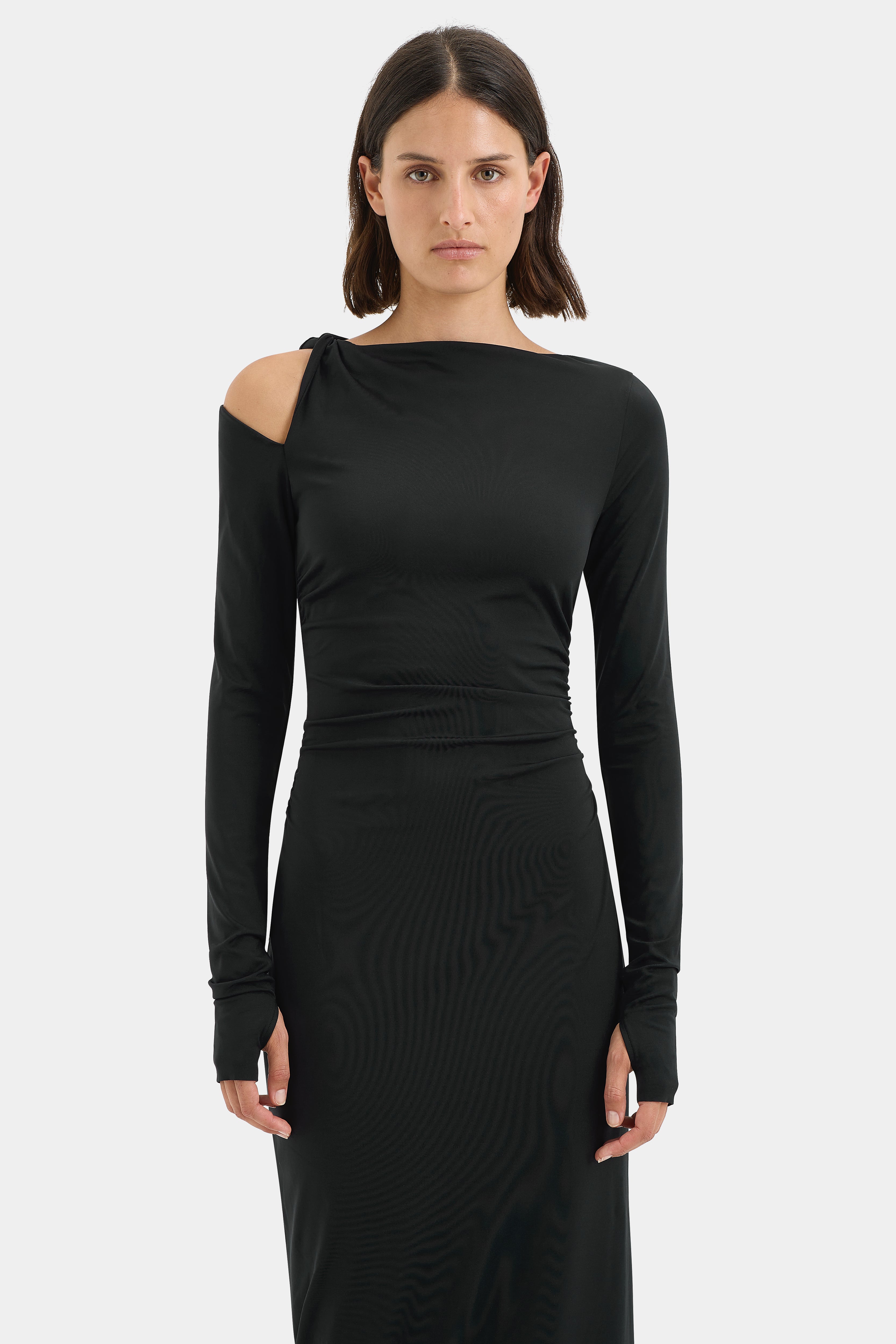 Elm Long Sleeve Midi Dress for Women - Elegant Casual & Office Wear - Perfect for Work, Date Night & Fall Layering