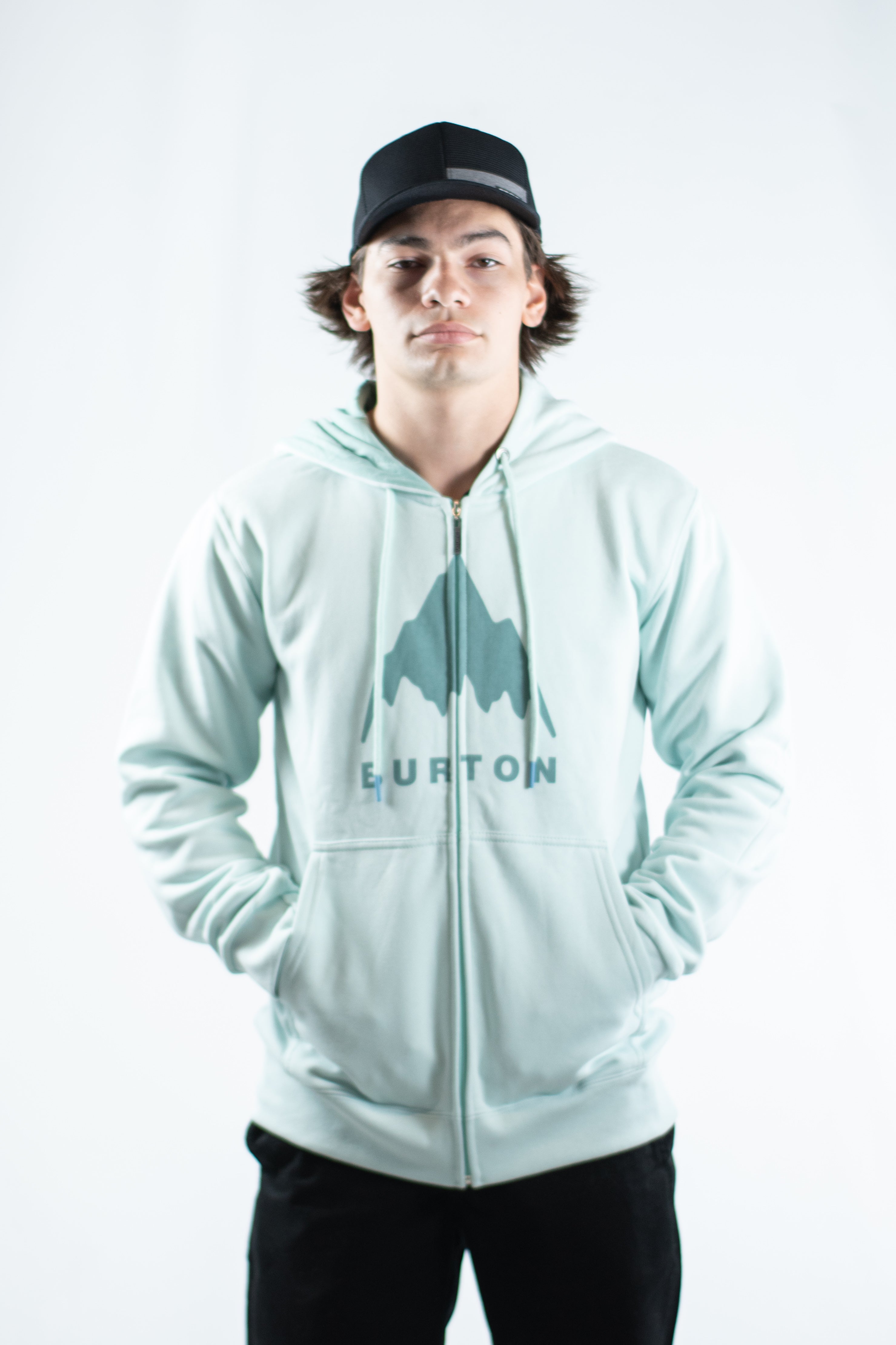 Burton Men's Zip Hoodie Jacket - Lightweight Fleece Pullover for Hiking & Outdoor Activities | Mountain & Camping Wear