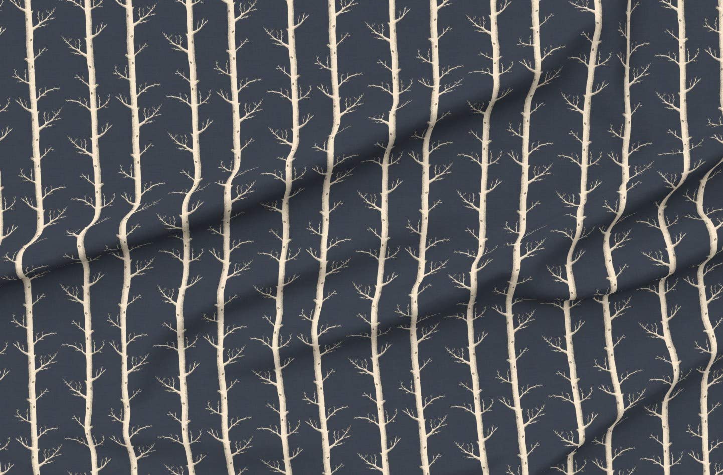 Woodland Forest Trees Nature Print Velvet Fabric by The Yard - Upholstery, Home Decor & Apparel | Perfect for DIY Projects, Curtains, Pillows & Kids Room Decor