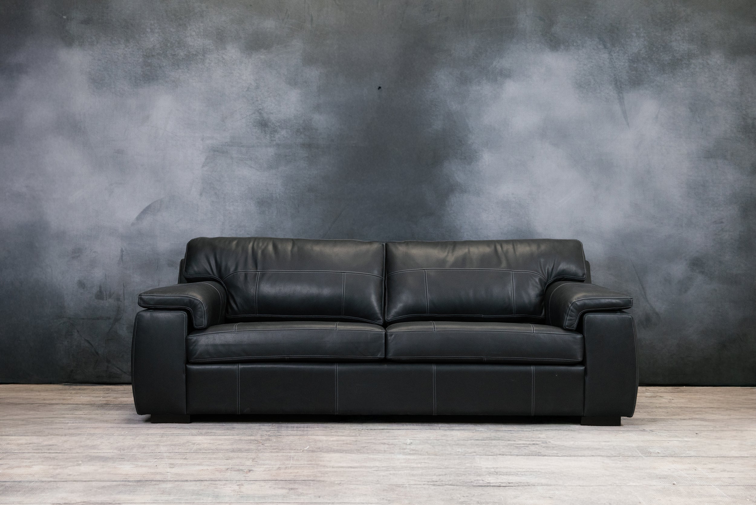 Premium Denmark Leather Sofa - Genuine Leather Couch for Living Room - Stylish & Comfortable Sofa for Home, Office, or Lounge