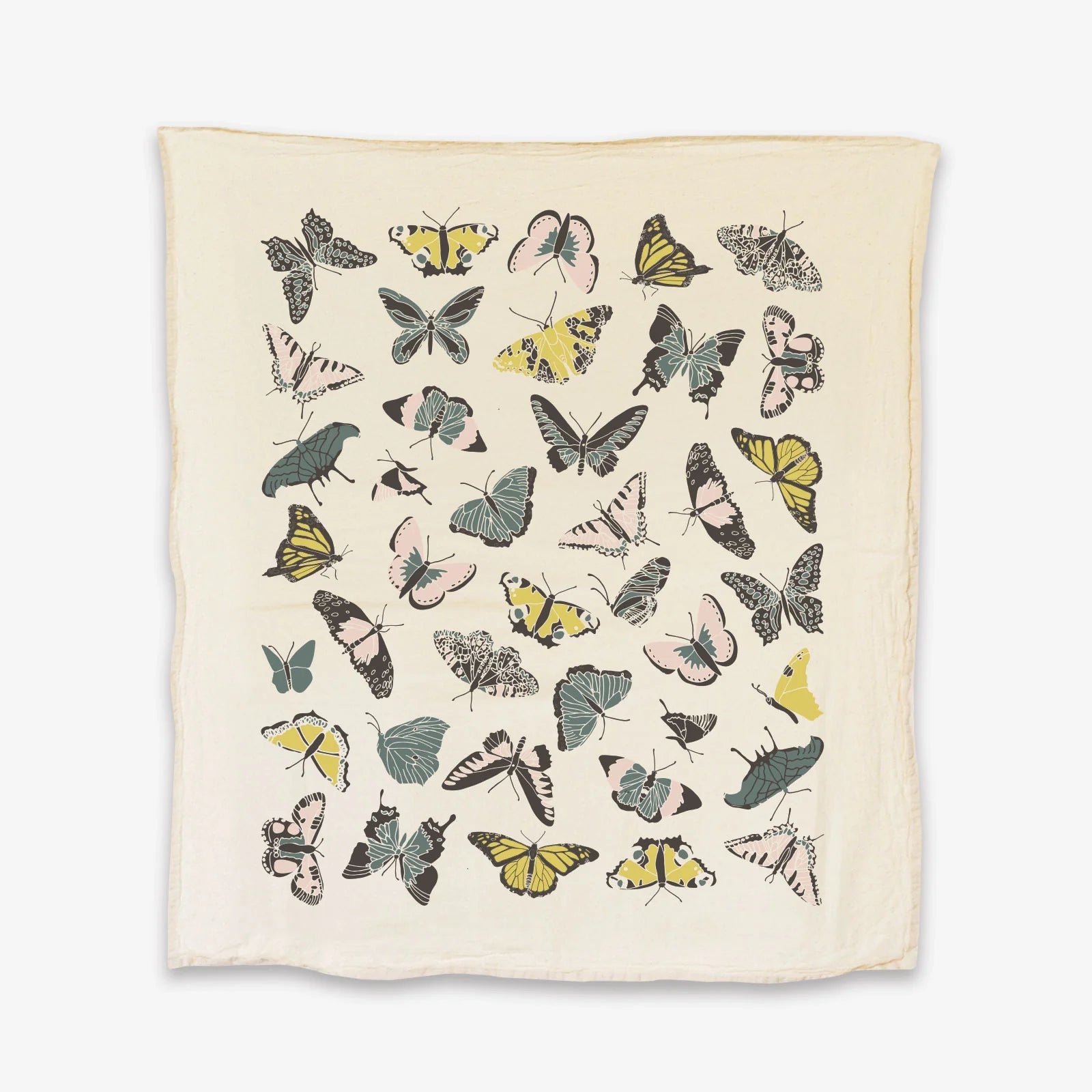 Organic Cotton Butterfly House Tea Towel - Eco-Friendly Kitchen Towel for Drying Dishes, Cleaning, and Decor | Perfect for Farmhouse, Cottage, and Rustic Home Decor