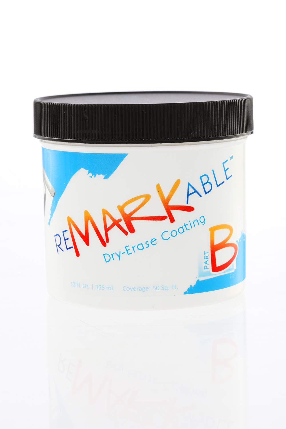 Remarkable Whiteboard Dry Erase Paint Kit - 50 ft² Coverage (18 fl oz) | Transform Walls & Surfaces into Writable Whiteboards | Perfect for Home Offices, Classrooms & Creative Spaces