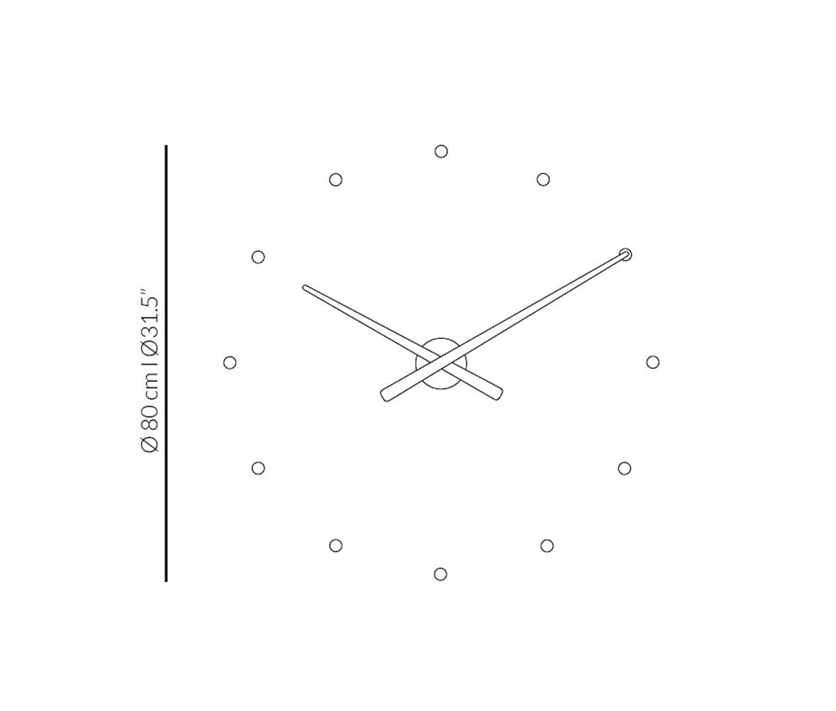 Nomon OJ Stylish Wall Clock - Modern Polystyrene Design for Living Room, Bedroom & Office Decor