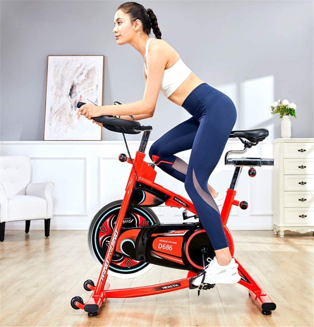 Foldable Upright Exercise Bike for Home Gym - Quiet Indoor Cycling Bike with Silent Belt Drive System - Adjustable Magnetic Resistance for Full-Body Workout - Perfect for Cardio, Weight Loss & Home Fitness Training