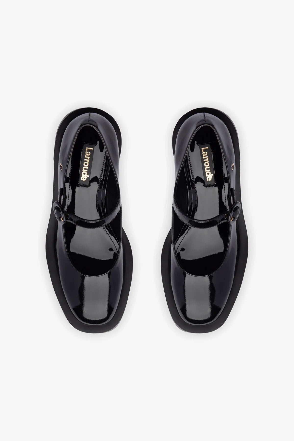 Olivia Black Patent Leather Platform Pump Shoes for Women - Elegant High Heels for Office, Party & Special Occasions