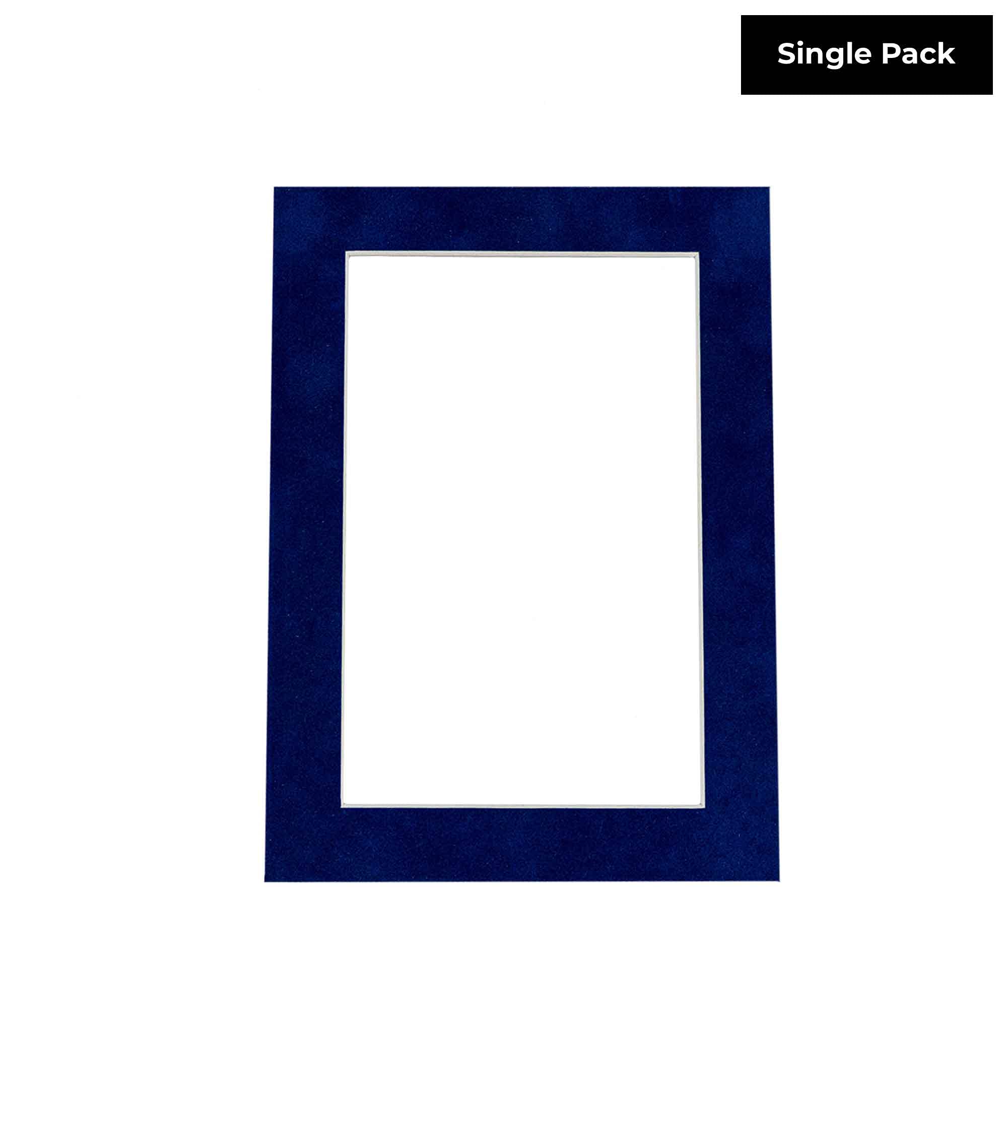30x40 Acid-Free Brooke Blue Suede Precut Matboard for 27x36 Photos - Bevel Cut with Backing Board & Self-Seal Crystal Clear Photo Mat Bag - 4-Ply Thickness for Picture Framing, Art Displays, and Home Decor