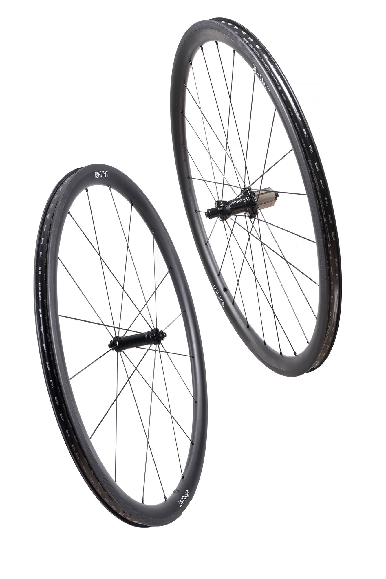 HUNT 36 Carbon Wide Aero Wheelset - Lightweight Carbon Road Bike Wheels for Speed & Performance | Perfect for Racing, Triathlon & Road Cycling
