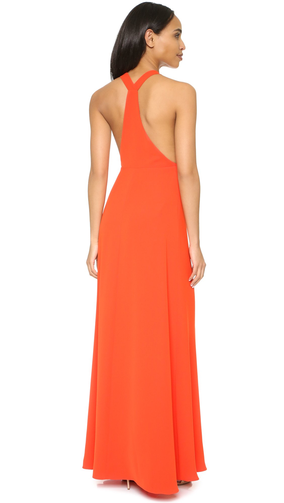 Elegant Women's T-Strap Sleeveless A-Line Evening Gown for Prom, Wedding & Formal Events - Plus Size Options Available