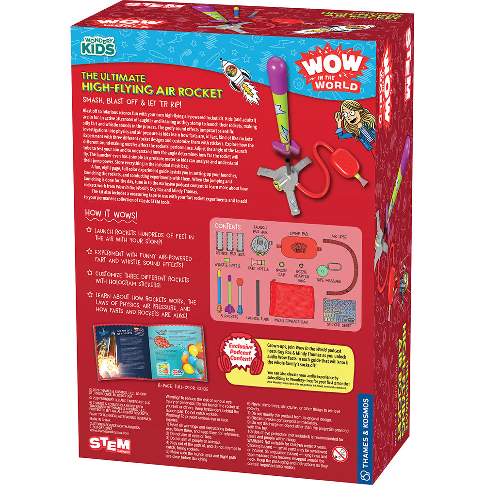 Wow in the World: Ultimate High-Flying Air Rocket - STEM Toy for Kids Outdoor Play & Science Experiments