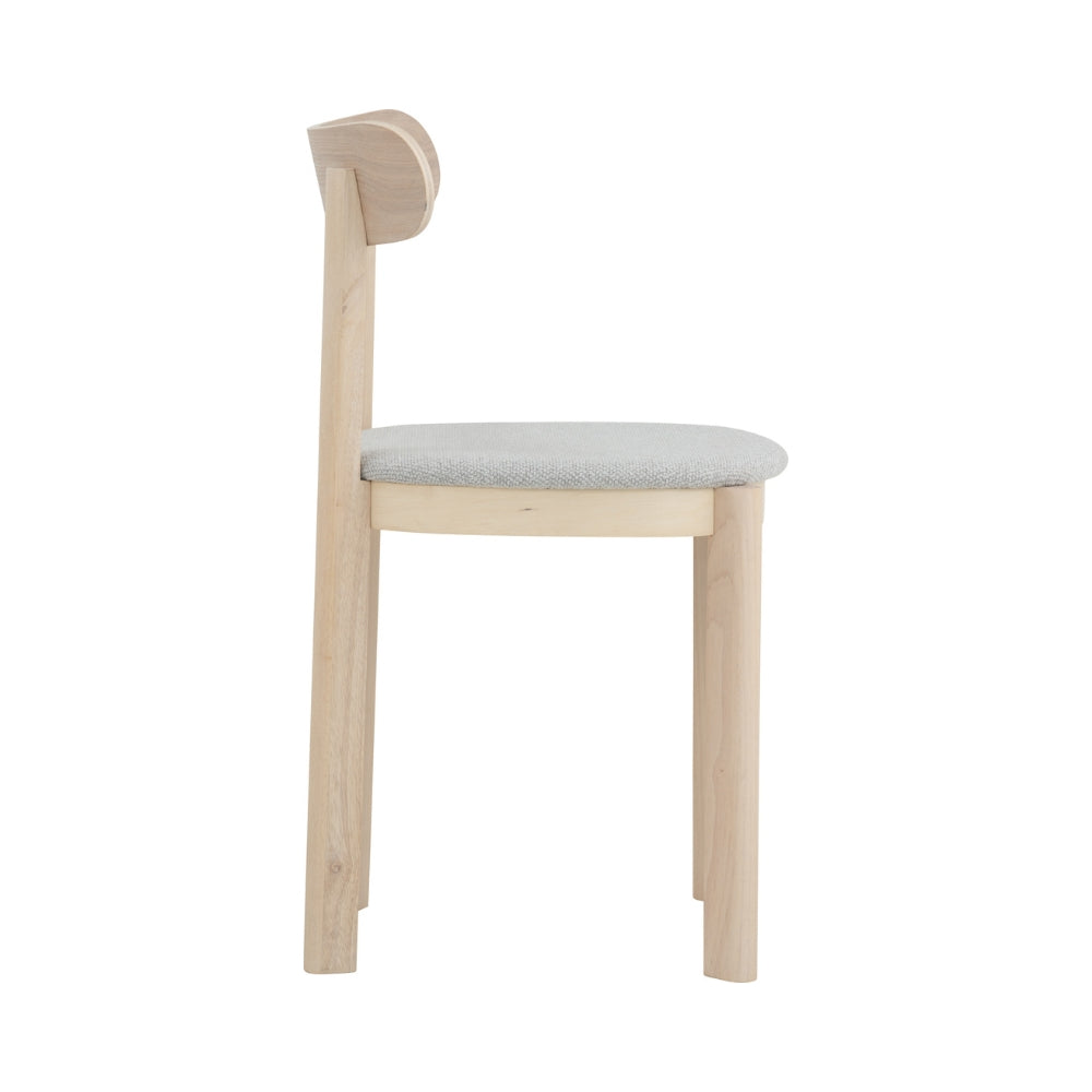 LOWEN Modern Dining Chair - Light Grey Upholstered Seat - Comfortable & Stylish for Kitchen, Dining Room, or Breakfast Nook