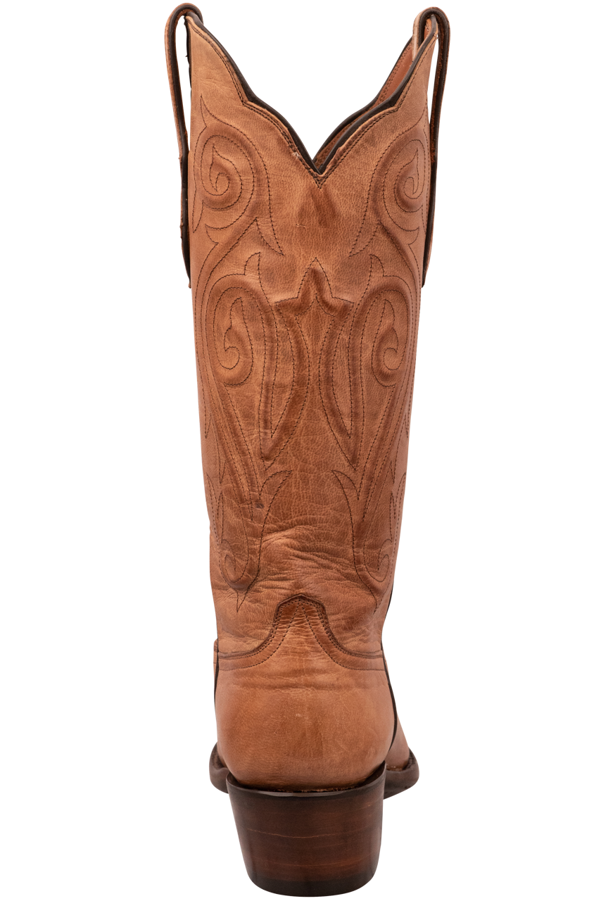 Black Jack Goat Leather Cowgirl Boots in Tan - Western Style Ankle Boots for Women | Perfect for Country Dancing, Rodeo Events & Everyday Wear