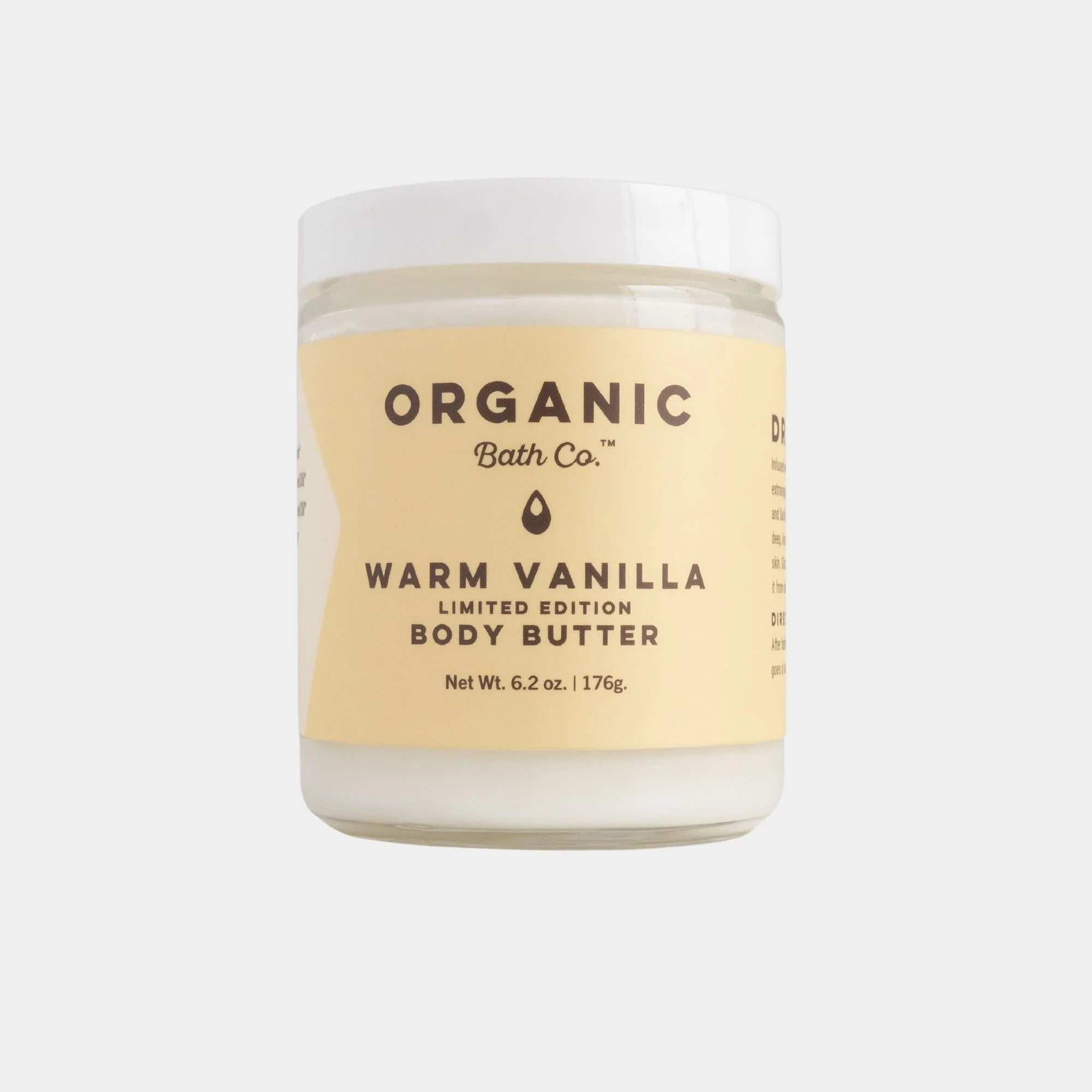 Organic Vanilla Body Butter for Dry Skin - Hydrating & Nourishing Moisturizer for Hands, Feet & Body - Perfect for Winter Care & Spa Nights