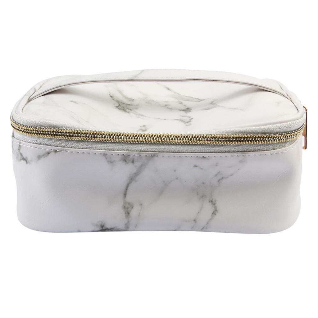 Losa Travel PU Leather Makeup Bag - Waterproof Cosmetic Organizer with Multiple Compartments for Toiletries, Makeup Brushes & Jewelry | Perfect for Travel, Gym & Daily Use