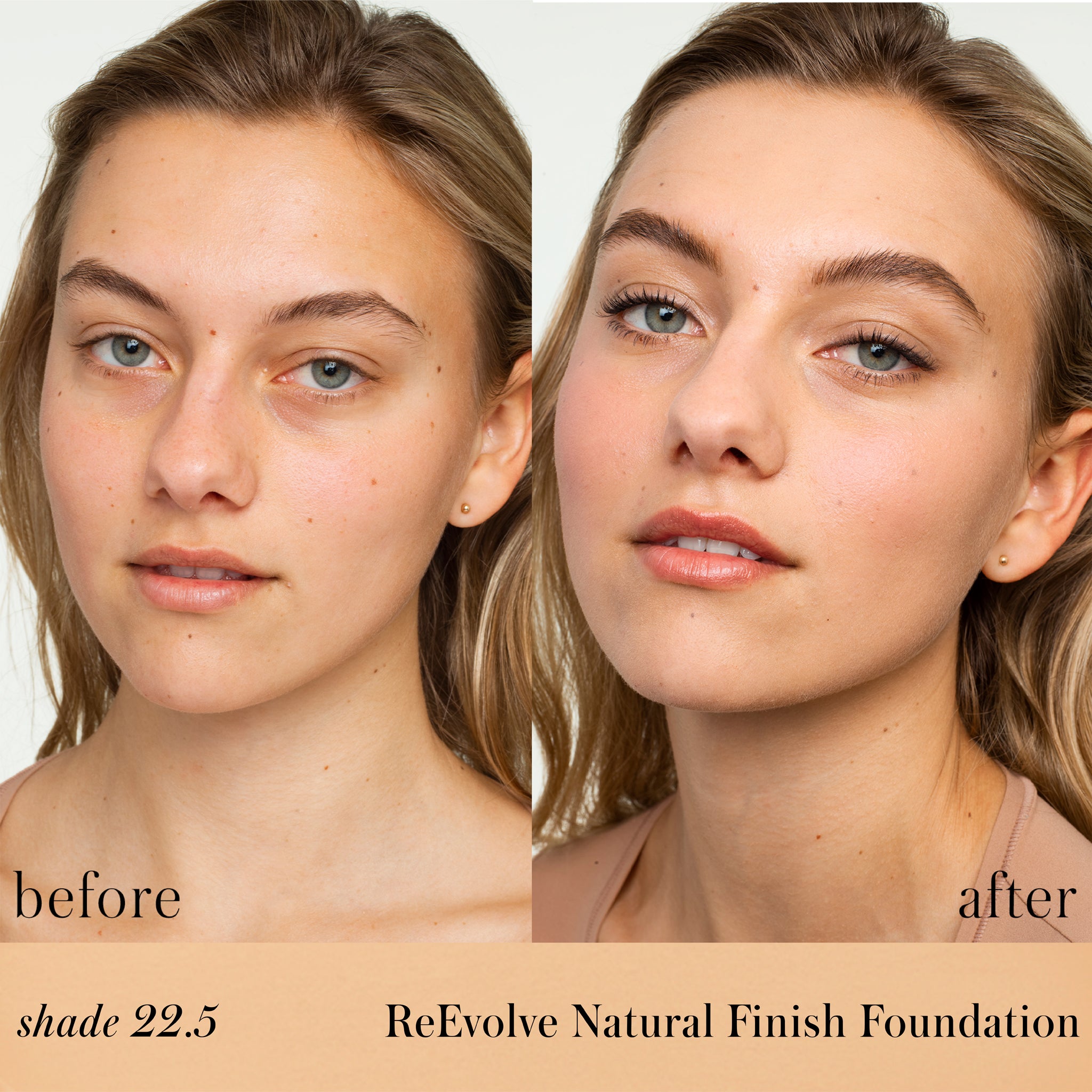 ReEvolve Natural Finish Foundation Refill - Vegan, Cruelty-Free Makeup for Flawless Coverage | Perfect for Everyday Wear & Special Occasions