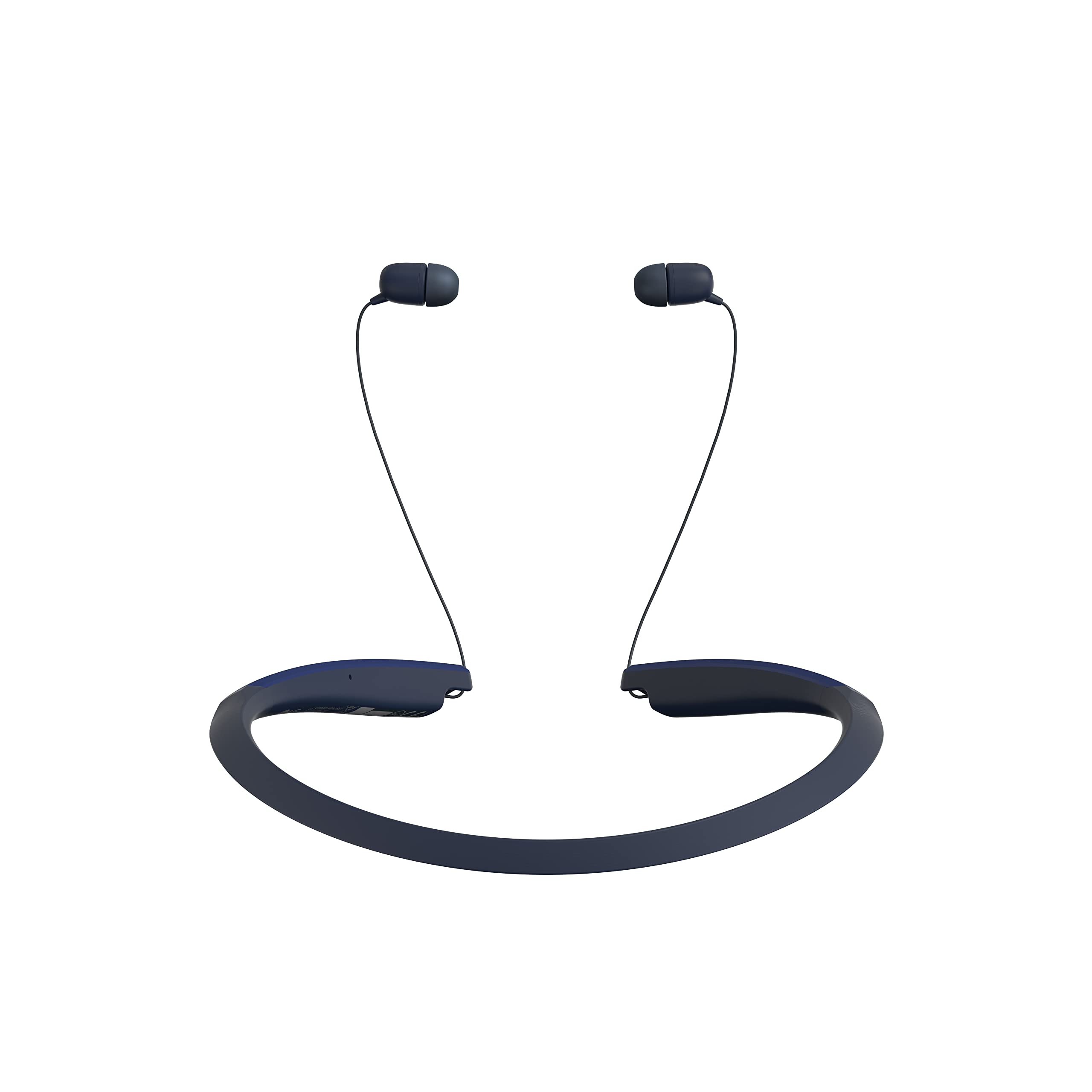 LG Tone Flex HBS-XL7 Wireless Bluetooth Neckband Earbuds with 32-Bit Hi-Fi DAC & Meridian Audio - Google Assistant Compatible - Includes Wall & Car Charger (Navy Blue) - Perfect for Workouts, Commuting & Hands-Free Calls