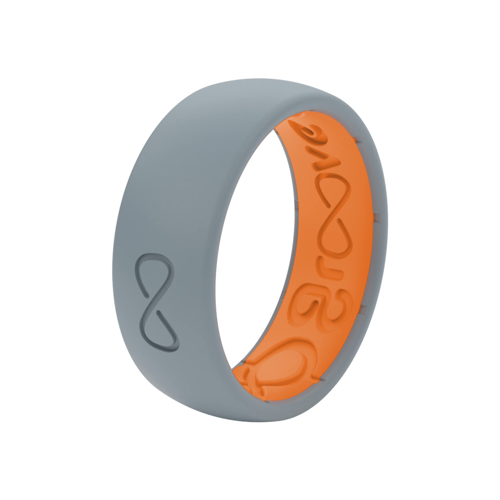 Groove Life Solid Silicone Ring - Breathable Rubber Wedding Band for Men, Durable Comfort Fit Ring with Unique Design | Perfect for Active Lifestyles, Gym, Swimming & Outdoor Adventures