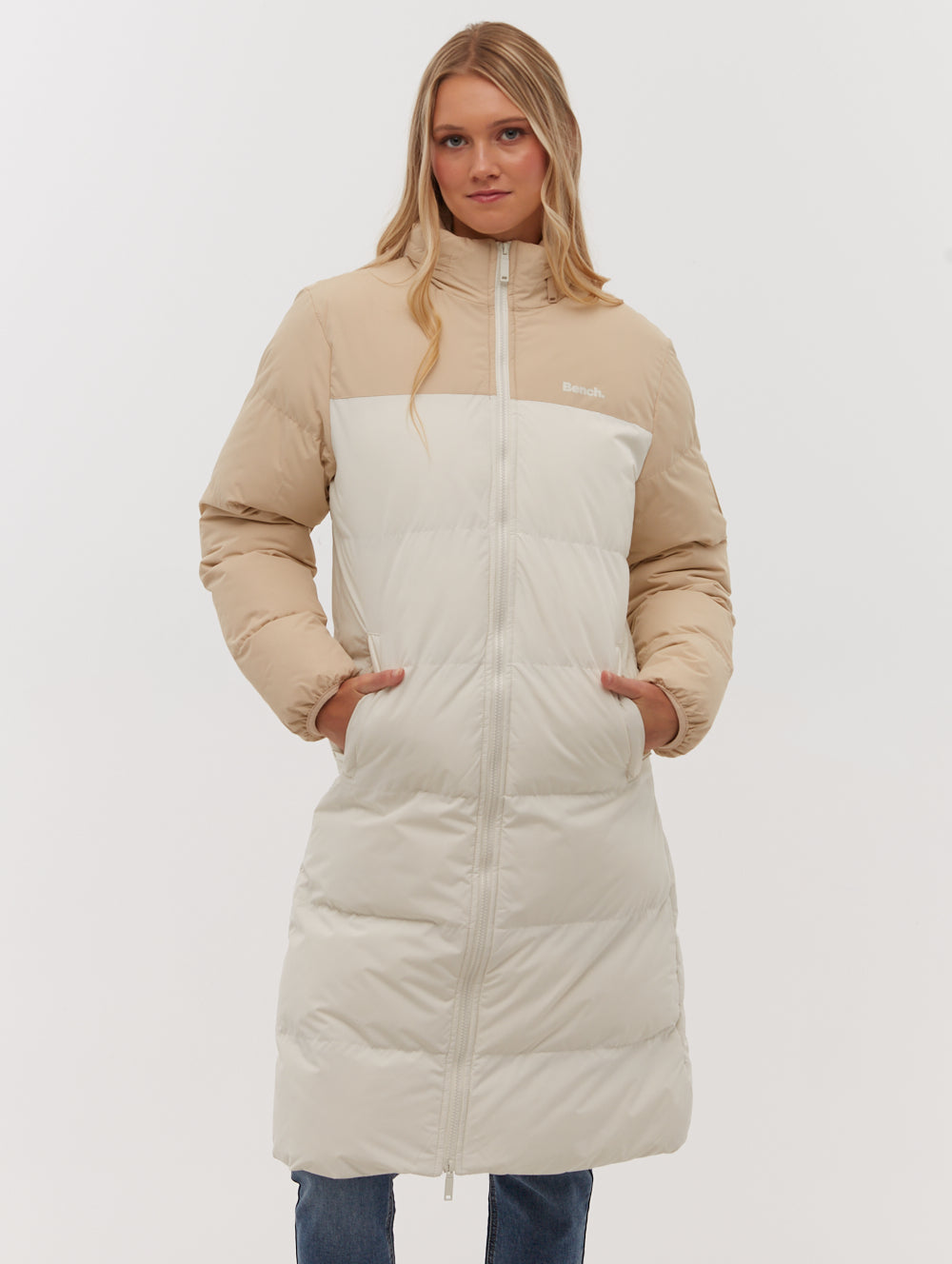 Stylish Phyllis Two-Tone Long Parka Coat for Women - Waterproof Winter Outerwear for Cold Weather, Fashionable Layering for Urban Commute & Outdoor Adventures